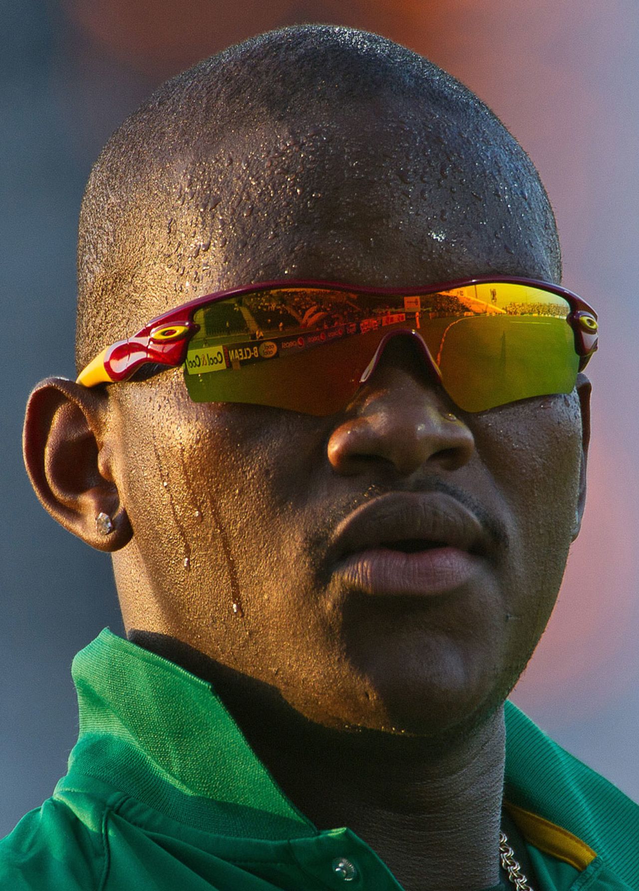 Lonwabo Tsotsobe looks on during his spell, Pakistan v South Africa, 1st ODI, Abu Dhabi, October 29, 2010