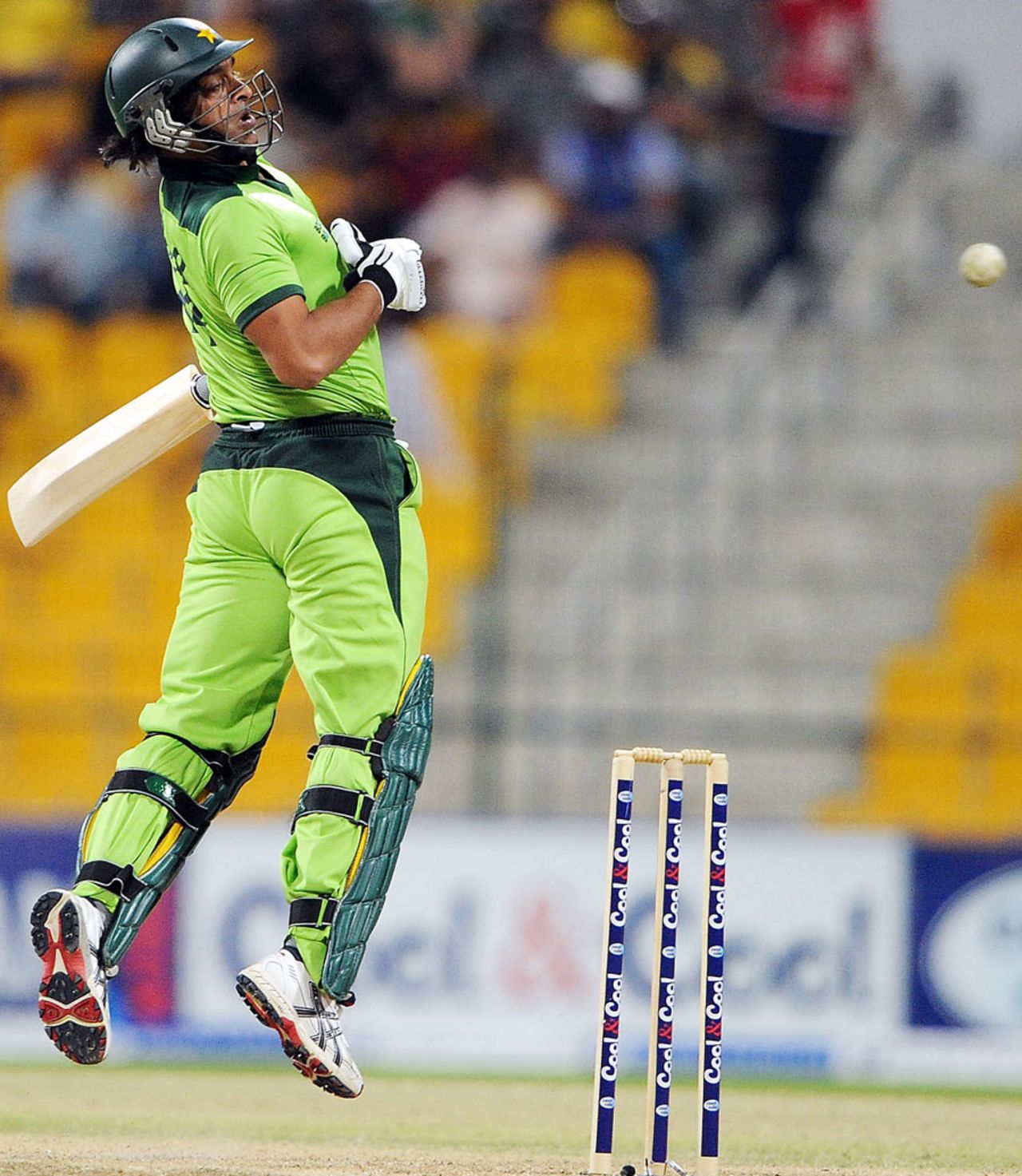 Shoaib Akhtar weaves out of the way of a pacy bouncer, Pakistan v South Africa, 1st ODI, Abu Dhabi, October 29, 2010