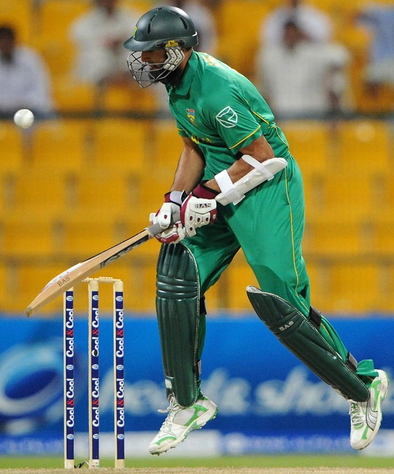 Hashim Amla evades a sharp delivery, Pakistan v South Africa, 1st ODI, Abu Dhabi, October 29, 2010