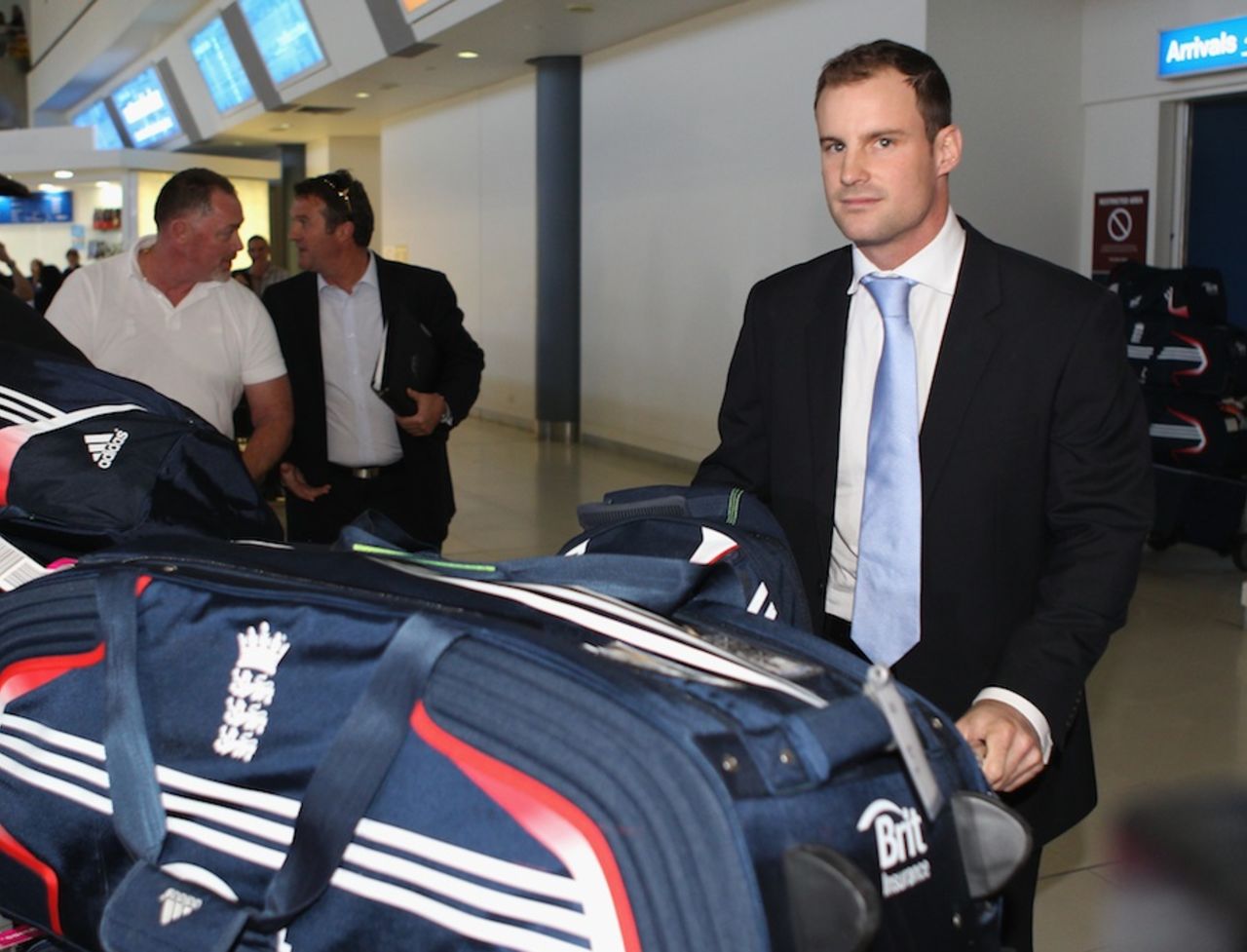 Andrew Strauss arrives in Australia to defend the Ashes, Perth, October 30, 2010