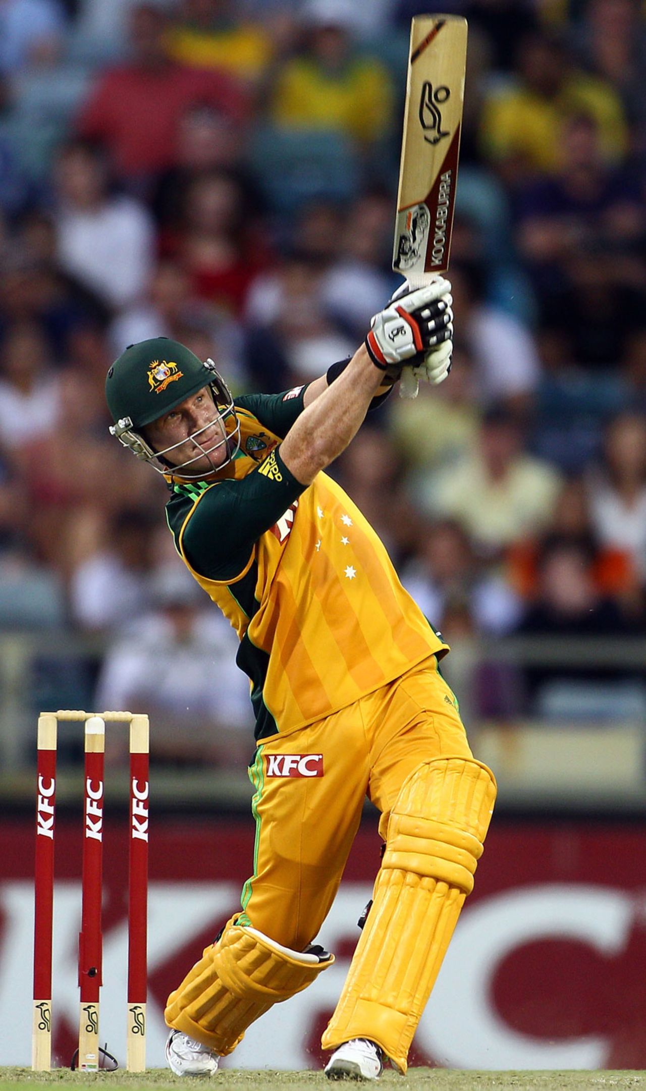 Brad Haddin lofts one down the ground, Australia v Sri Lanka, Only Twenty20, Perth, October 31, 2010