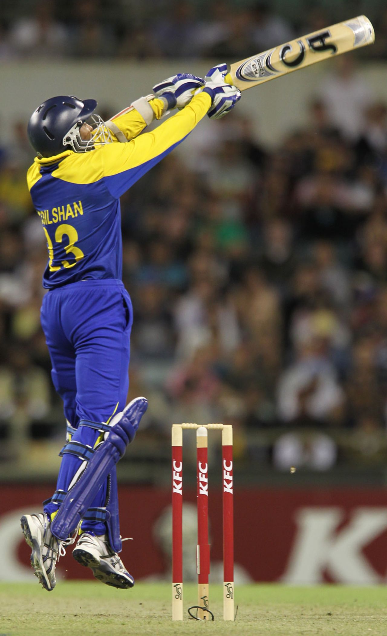 Tillakaratne Dilshan during his innings of 41, Australia v Sri Lanka, Only Twenty20, Perth, October 31, 2010