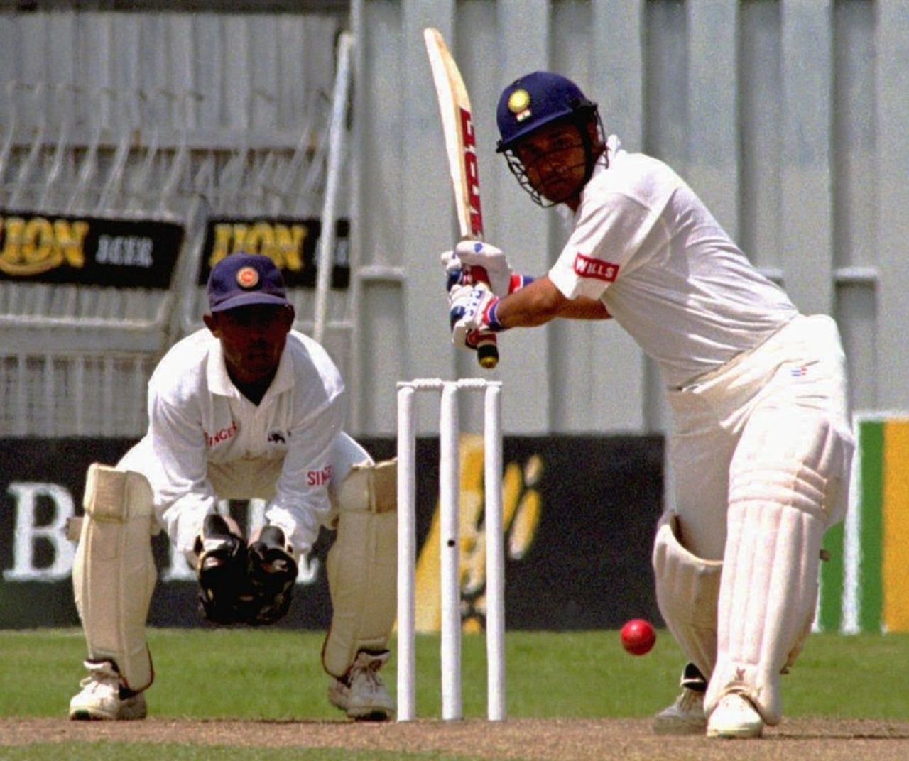 Sachin Tendulkar prepares to hit the ball, Sri Lanka v India, 1st Test, Premadasa Stadium, Colombo, August 2-6, 1994