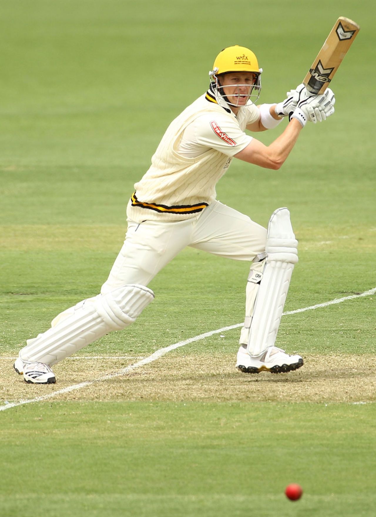 Adam Voges held Western Australia's innings together with a well-compiled 72, Western Australia v England XI, 1st day, Perth, November 5, 2010