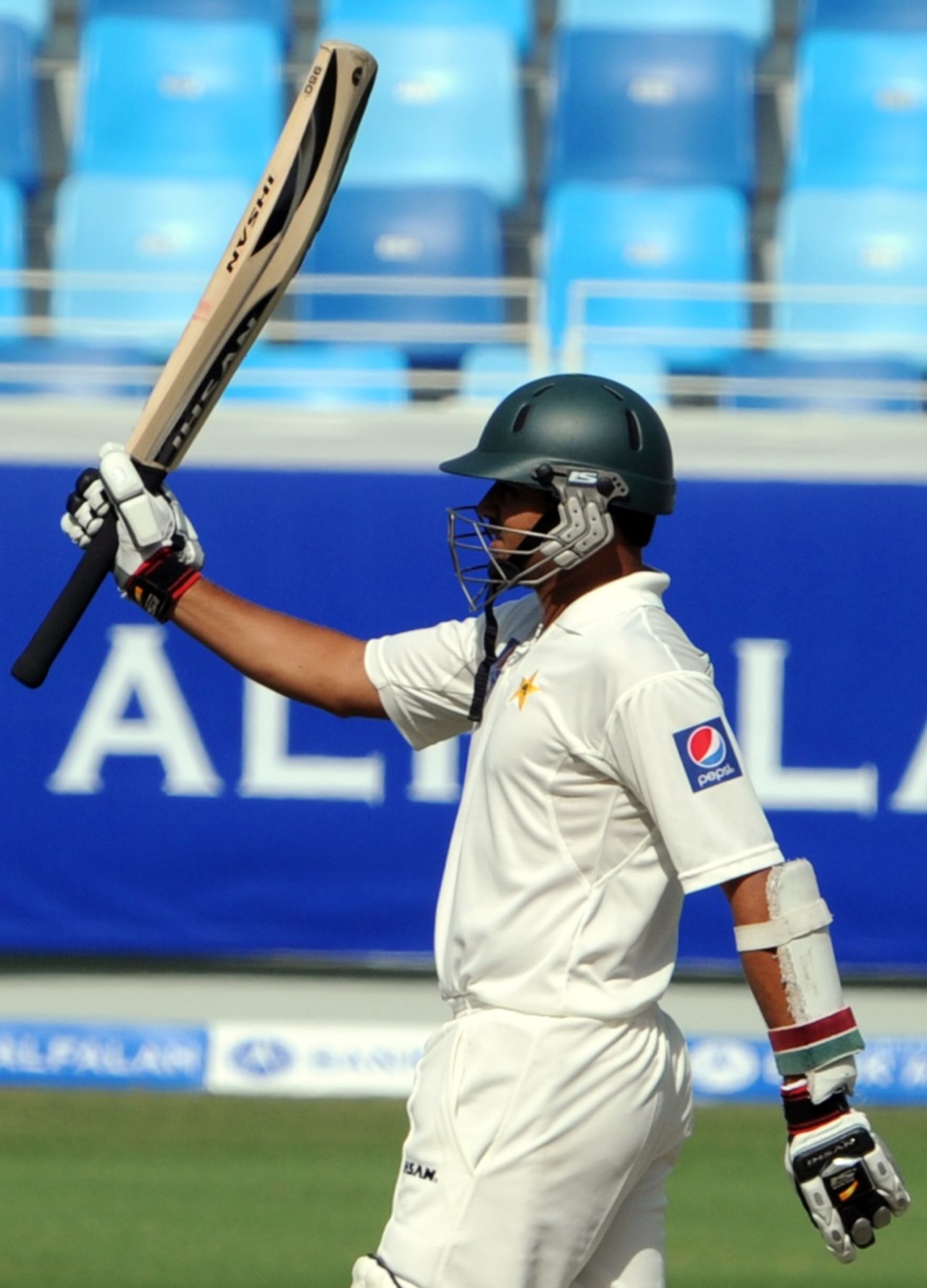 Azhar Ali reached a third Test fifty on the fifth day, Pakistan v South Africa, 1st Test, Dubai, November 16, 2010