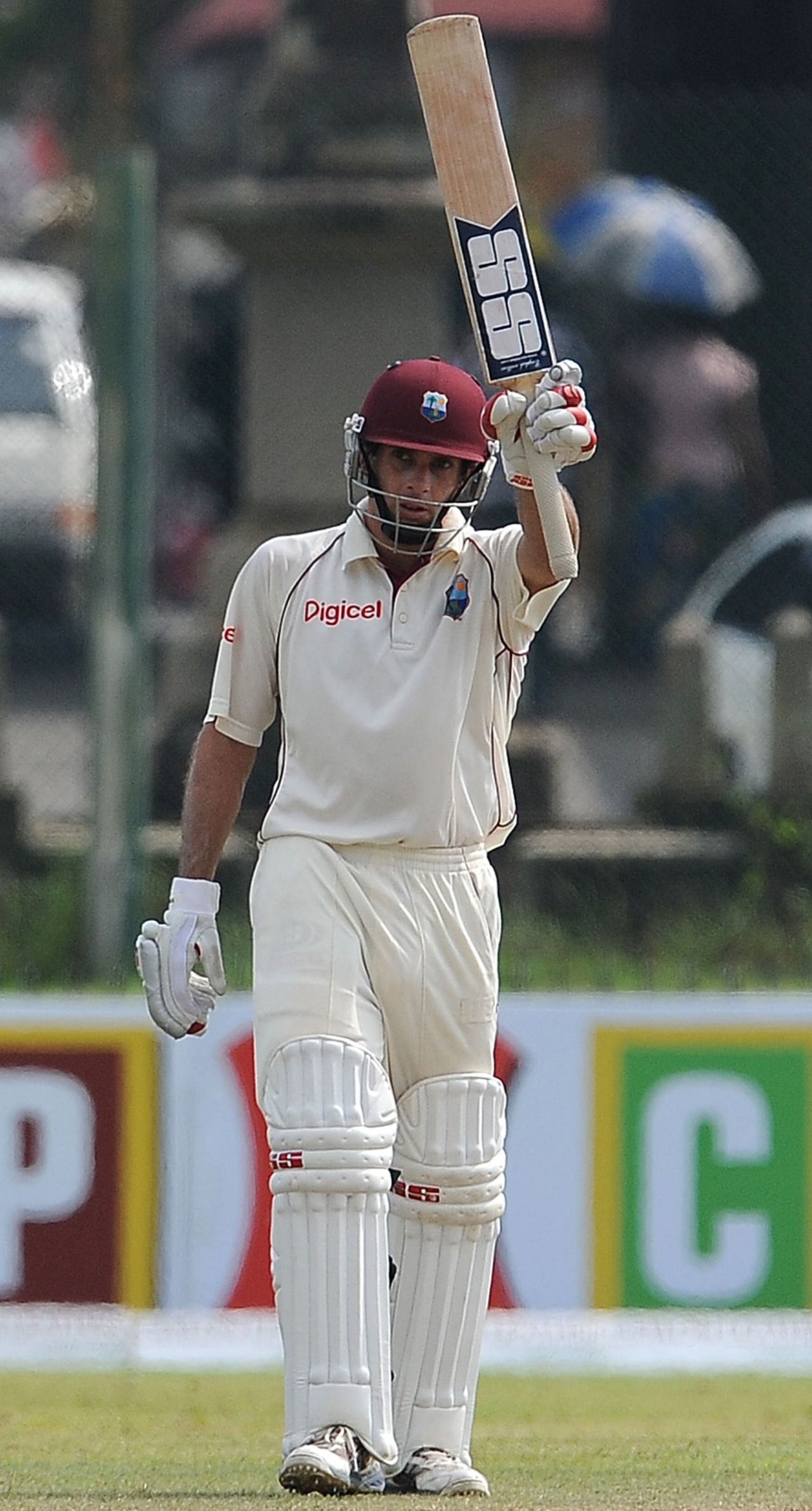 Brendan Nash reaches his half-century, Sri Lanka v West Indies, 1st Test, Galle, 2nd day, November 16, 2010