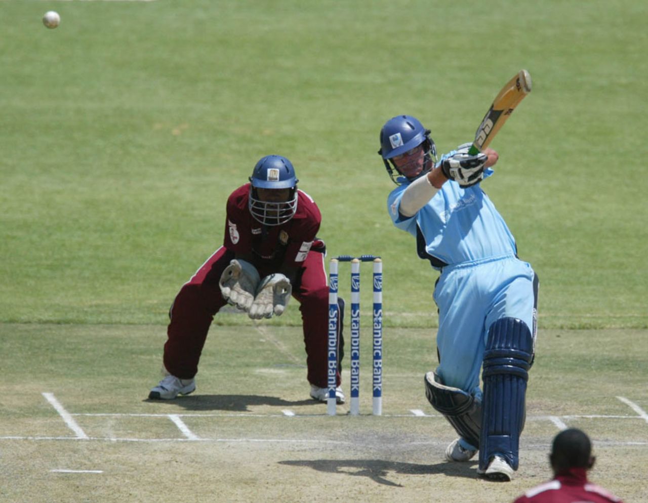 Charles Coventry lofts one over mid-off during a match-winning 67, Matabeleland Tuskers v Southern Rocks, Stanbic Bank 20 Series, Harare, November 21, 2010