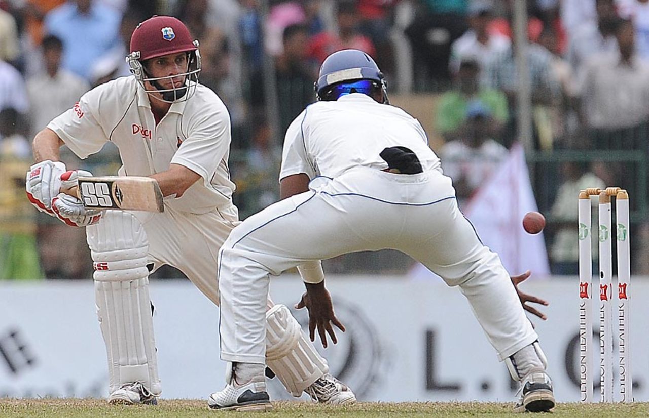 Brendan Nash nudges one through the off side, Sri Lanka v West Indies, 2nd Test, Premadasa Stadium, Colombo, 3rd day, November 25, 2010