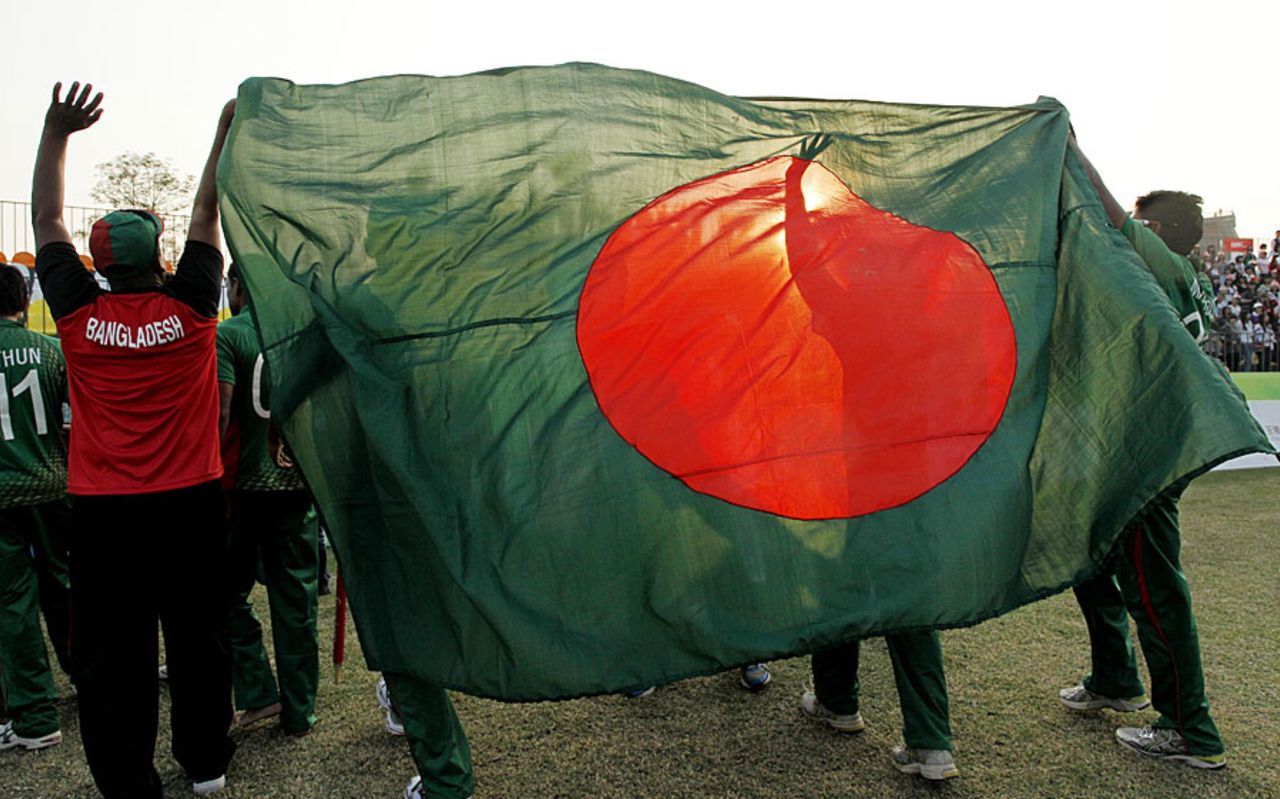It was a proud moment for Bangladesh in the Asian Games after they won their first-ever gold, Afghanistan v Bangladesh, final, Asian Games, Guangzhou, November 26, 2010