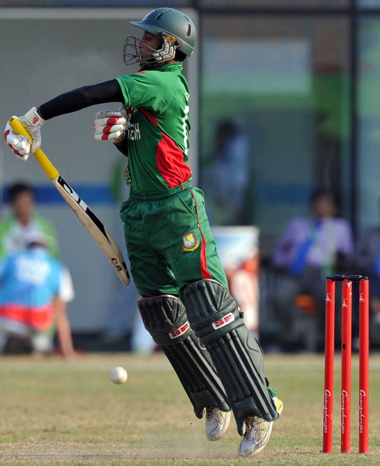 Naeem Islam top scored with an unbeaten 34 and played a crucial role in Bangladesh's win, Afghanistan v Bangladesh, final, Asian Games, Guangzhou, November 26, 2010