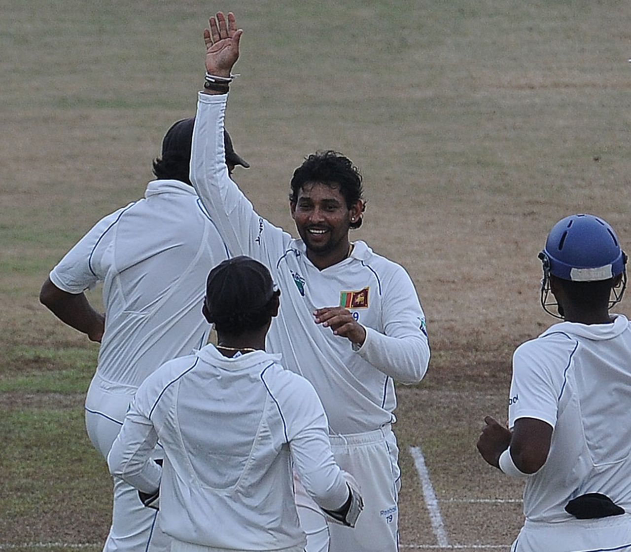 Tillakaratne Dilshan celebrates dismissing Chris Gayle, Sri Lanka v West Indies, 2nd Test, Premadasa Stadium, Colombo, 5th day, November 27, 2010