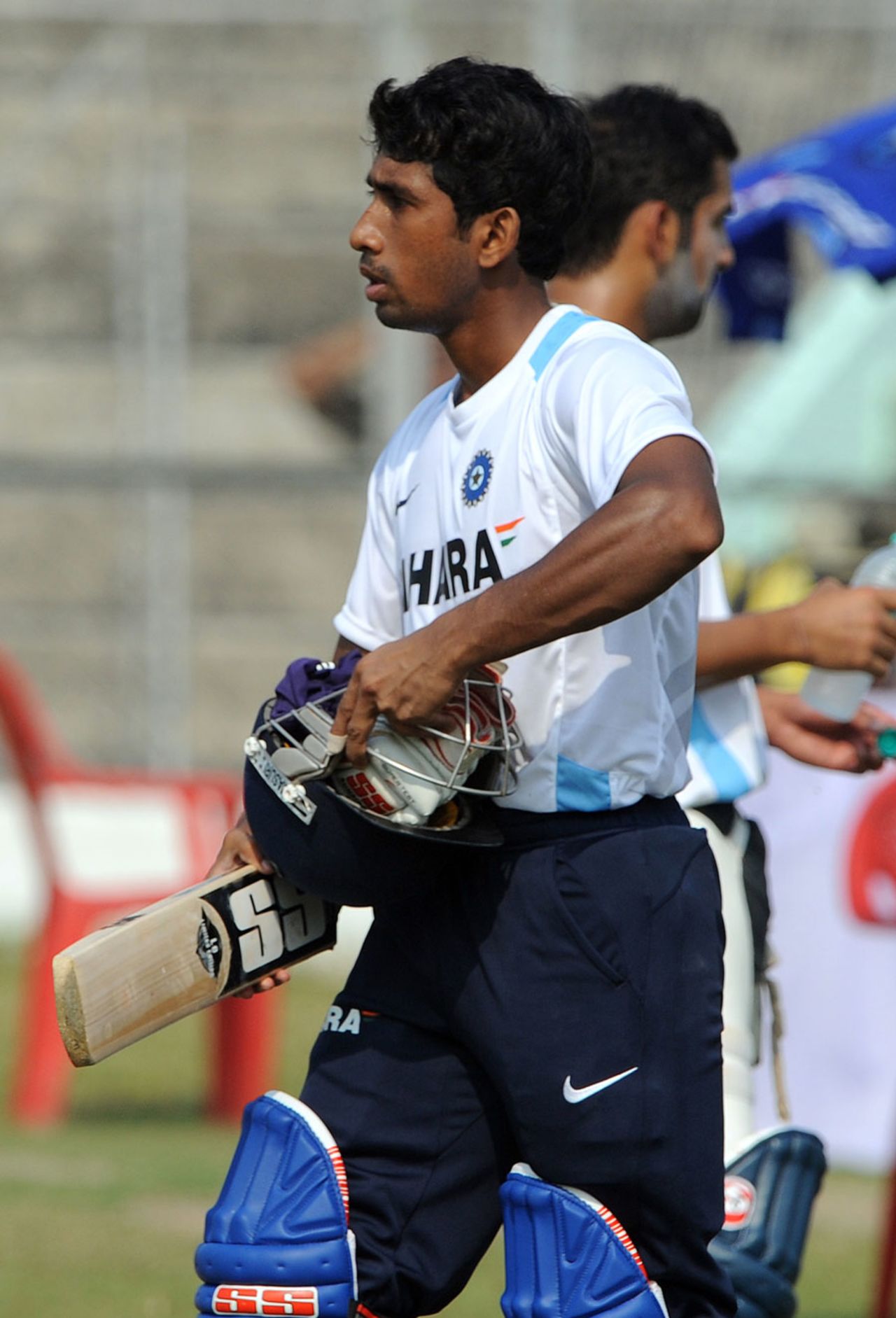 Wriddhiman Saha bats in the nets the day before his ODI debut, Guwahati, November 27, 2010