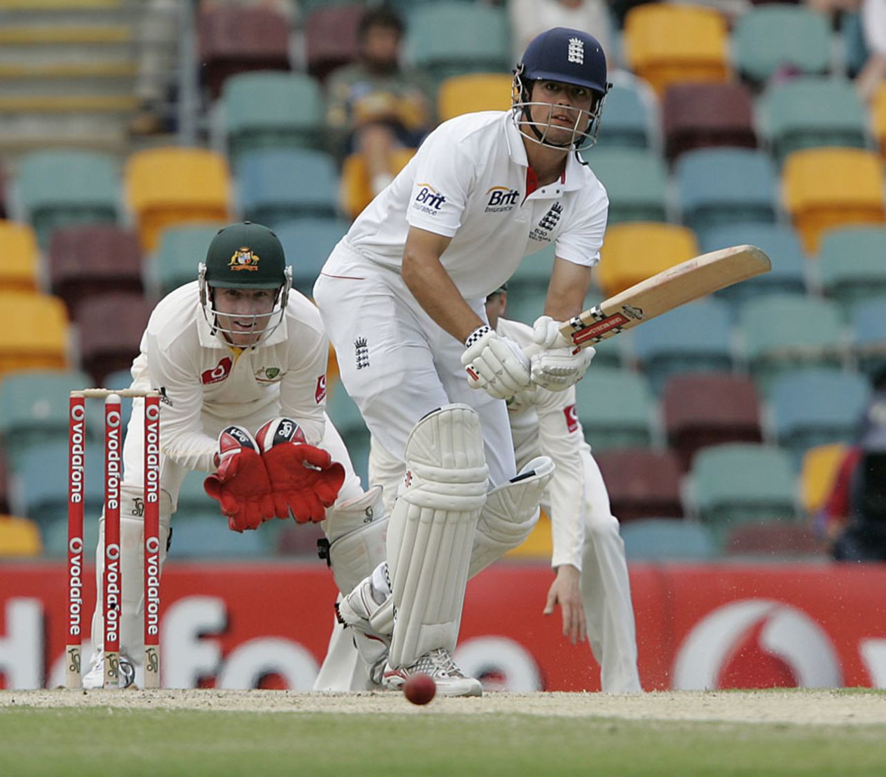 Alastair Cook clips to leg, Australia v England, 1st Test, Brisbane, 5th day, November 29, 2010