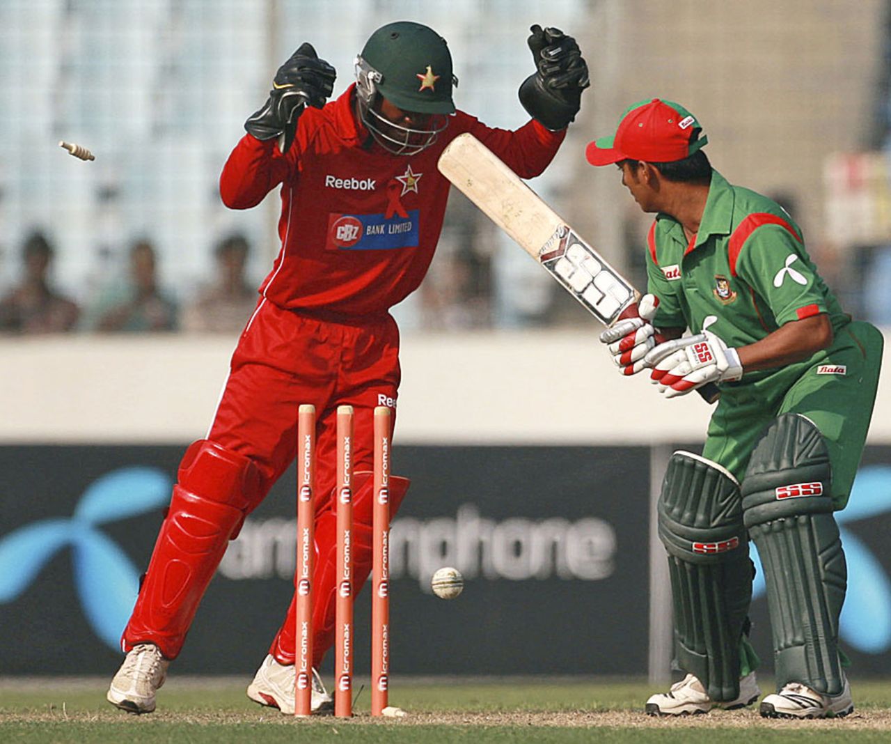 Mohammad Ashraful was bowled for 6, Bangladesh v Zimbabwe, 1st ODI, Mirpur, December 1, 2010
