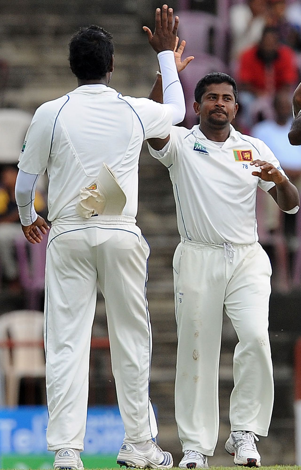 Rangana Herath celebrates after dismissing Dwayne Bravo, Sri Lanka v West Indies, 3rd Test, Pallekele, 2nd day, December 2, 2010