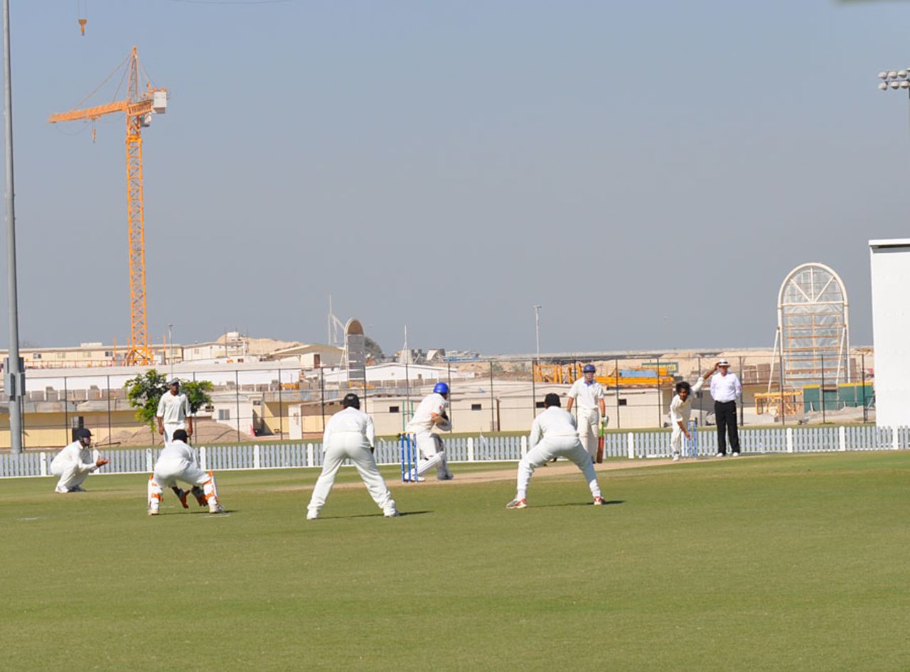 UAE in action against Namibia in the Shield final, UAE v Namibia, ICC Intercontinental Shield, Dubai, December 2, 2010