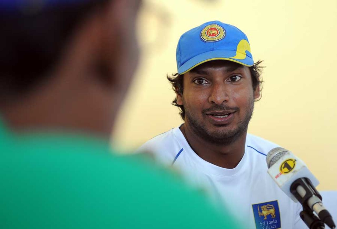 Kumar Sangakkara takes questions from the press, Sri Lanka v West Indies, 3rd Test, Pallekele, 5th day, December 5, 2010