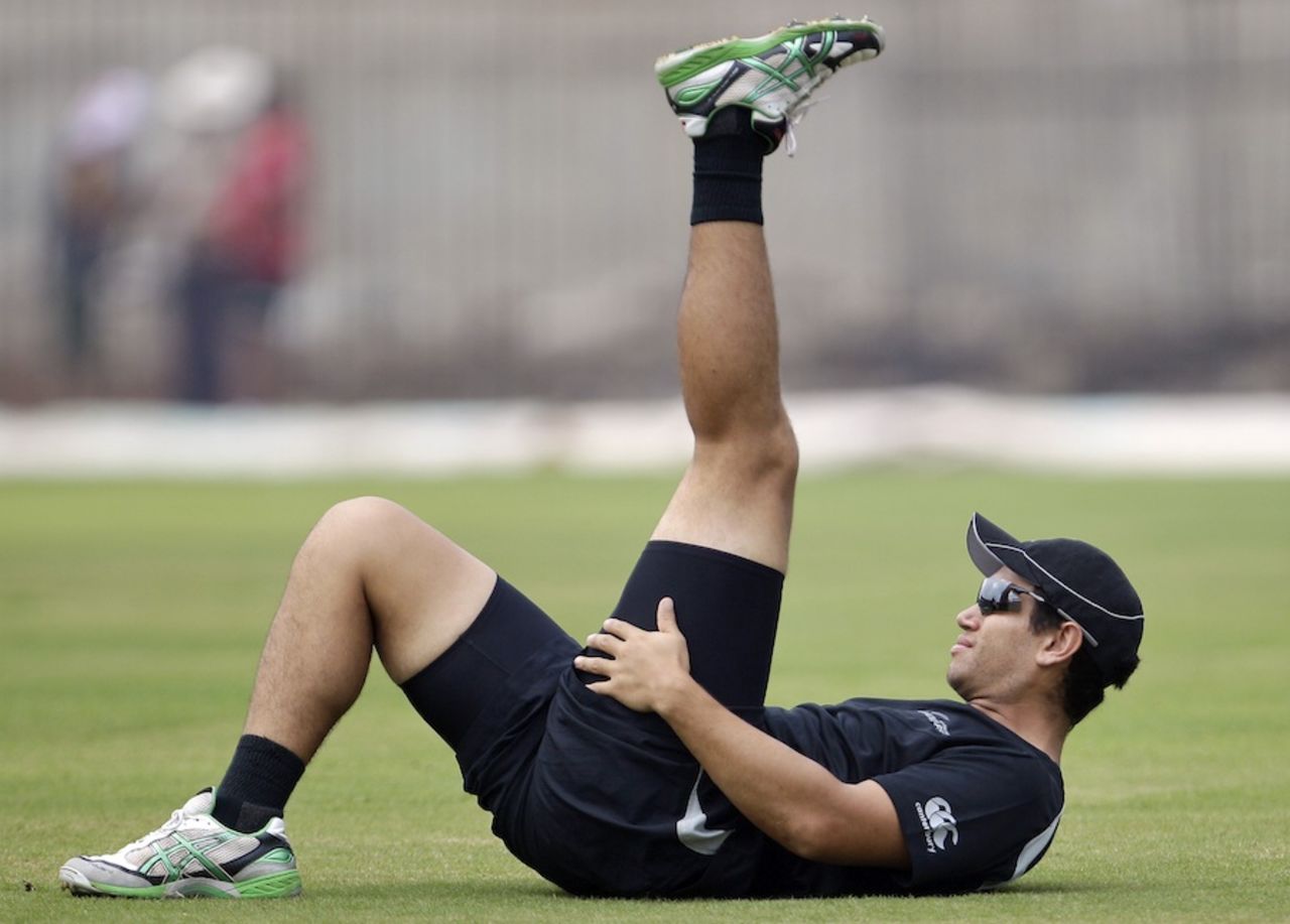 Ross Taylor prepares for the final ODI against India, Chennai, December 9, 2010