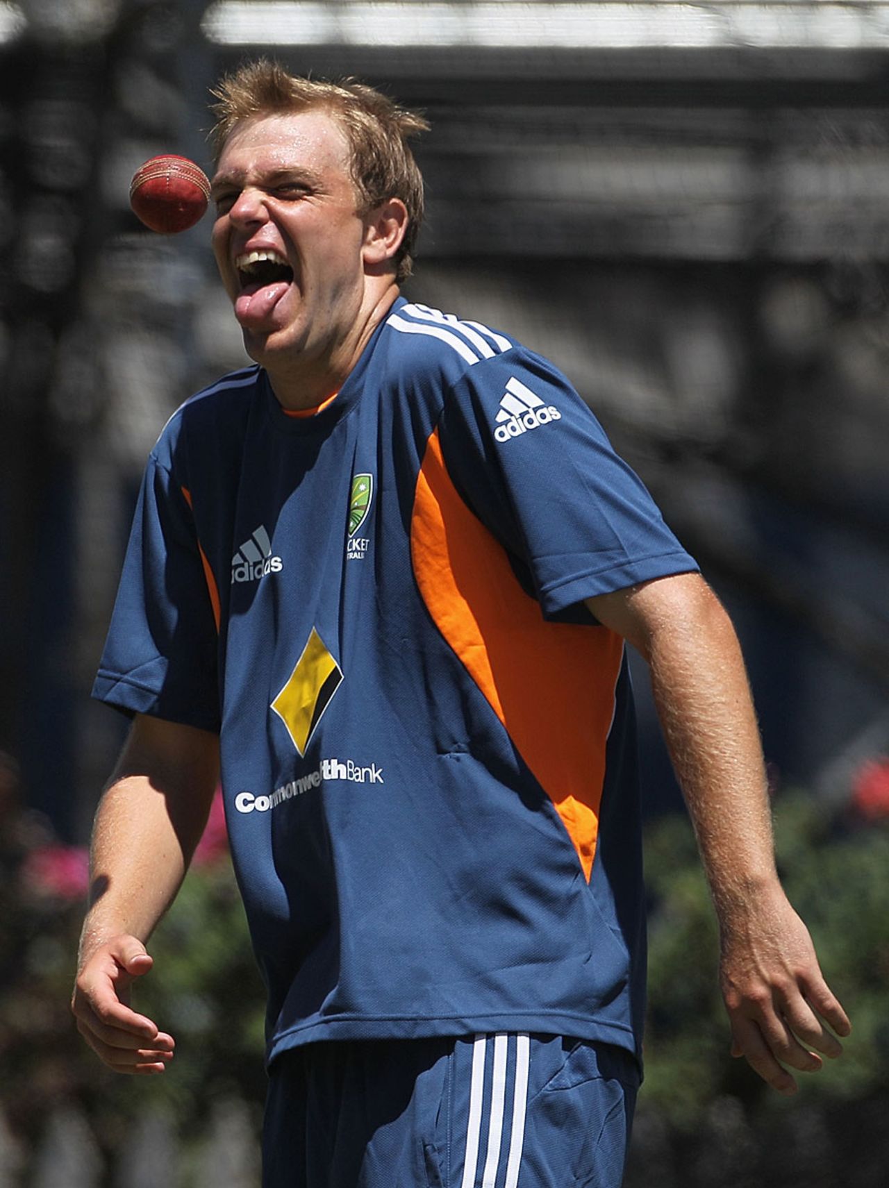 Michael Beer has a laugh during training, Perth, December 14, 2010