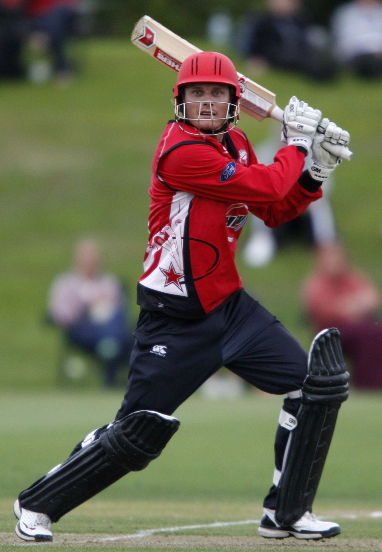Rob Nicol plays one square on the off side during his 75, Canterbury v Otago, Christchurch, HRV Cup 2010-11, December 15, 2010