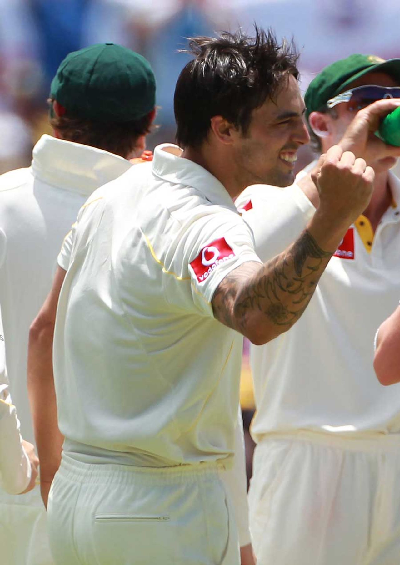 Mitchell Johnson savoured his morning successes, Australia v England, 3rd Test, Perth, 2nd day, December 17, 2010