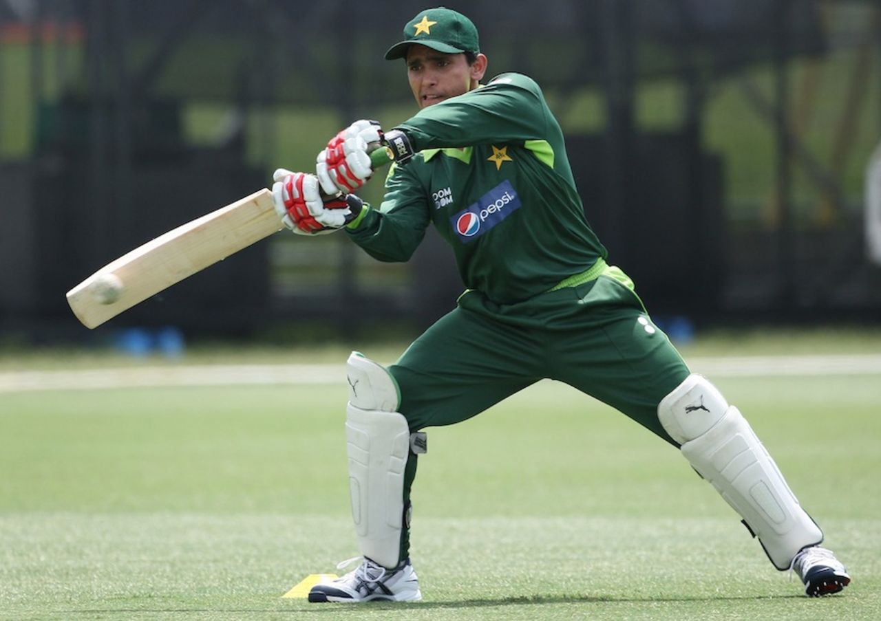 Adnan Akmal takes part in a training session at Colin Maiden Park, Auckland, December 21, 2010