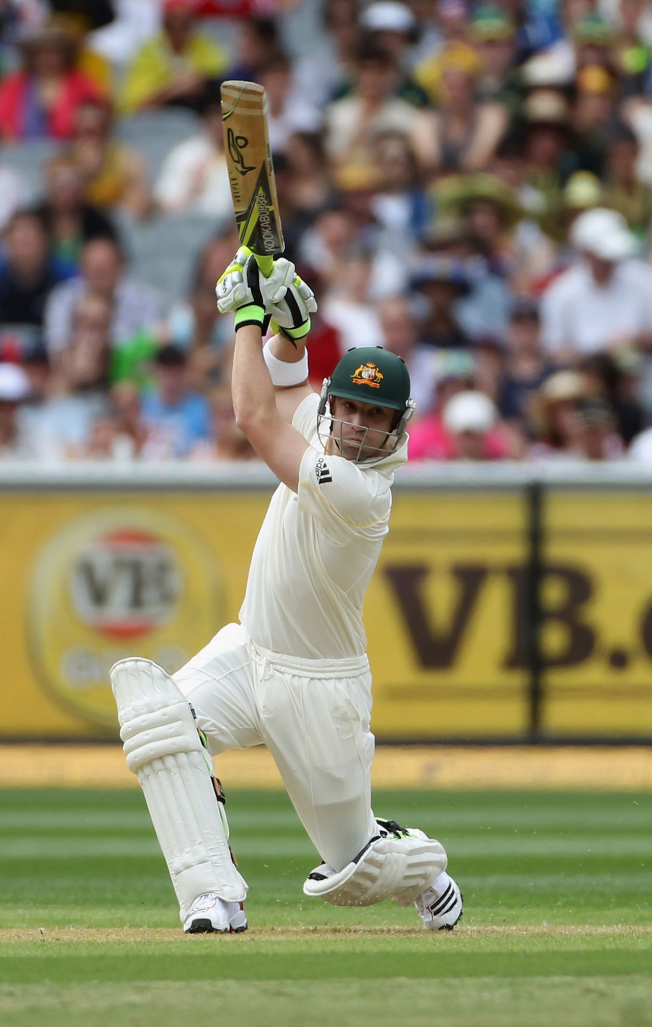 Phillip Hughes got going with a couple of offside boundaries, Australia v England, 4th Test, Melbourne, December 26, 2010