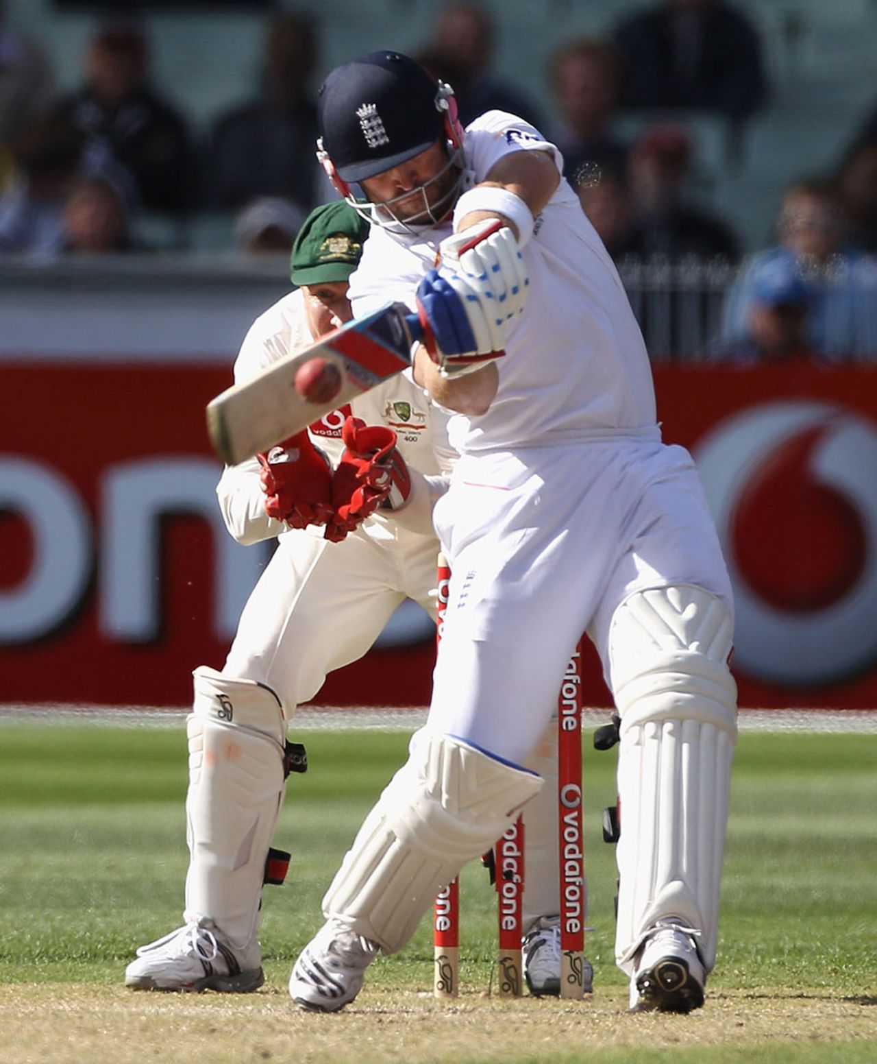 After a shaky start Matt Prior played a number of sweet strokes on his way to fifty, Australia v England, 4th Test, Melbourne, 2nd day, December 27, 2010 