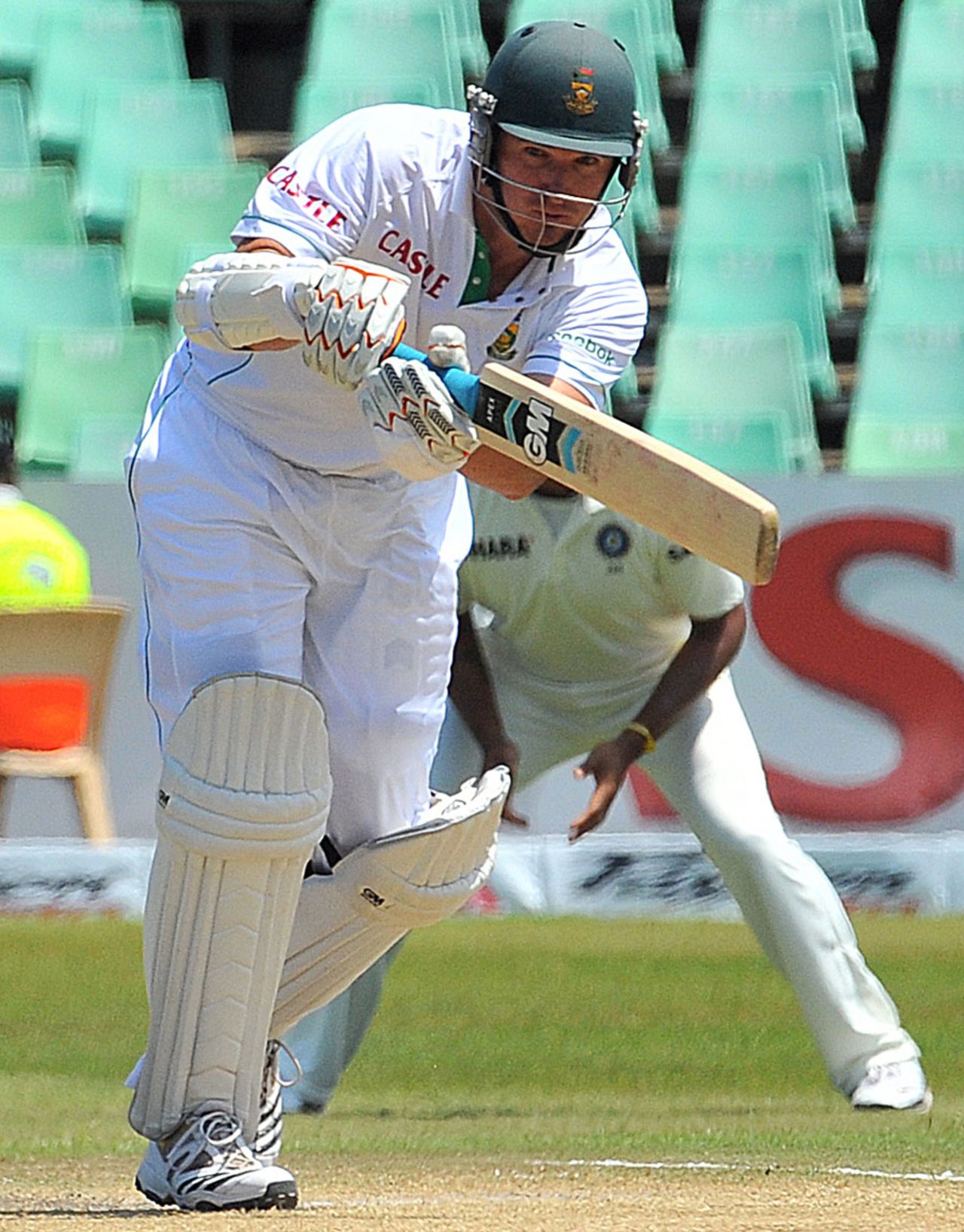 Graeme Smith works the ball to the leg side, South Africa v India, 2nd Test, Durban, 3rd day, December 28, 2010
