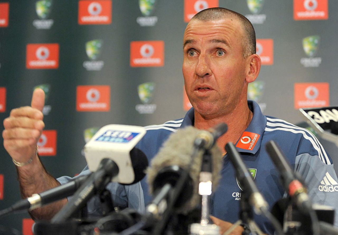 Australia coach Tim Nielsen addresses a press conference in Melbourne, Melbourne, December 30, 2010