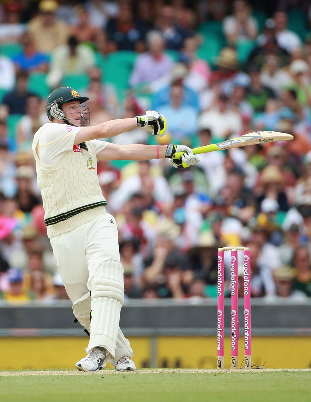 Steve Smith didn't look comfortable at any stage during his 53-ball stay, Australia v England, 5th Test, Sydney, 2nd day, January 4, 2011