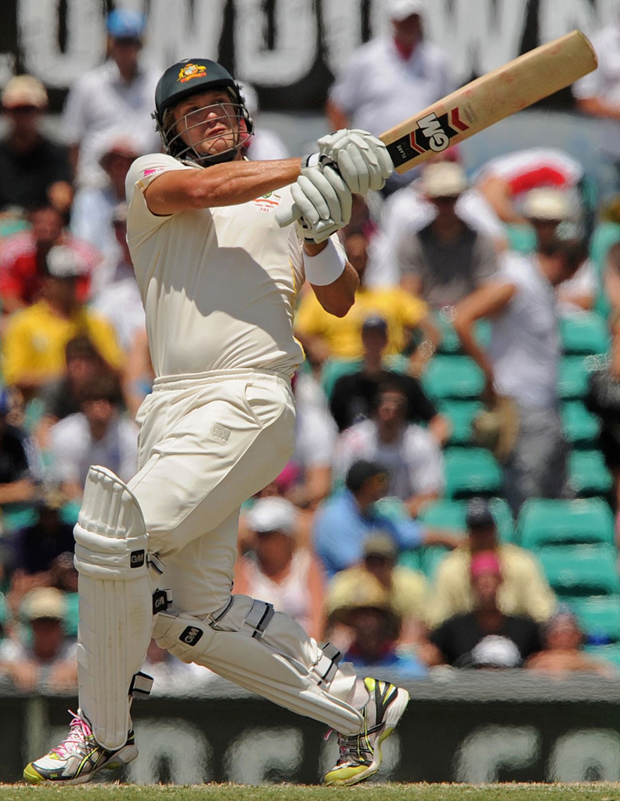 Shane Watson struck seven fours in his innings of 38, Australia v England, 5th Test, Sydney, 4th day, January 6, 2011