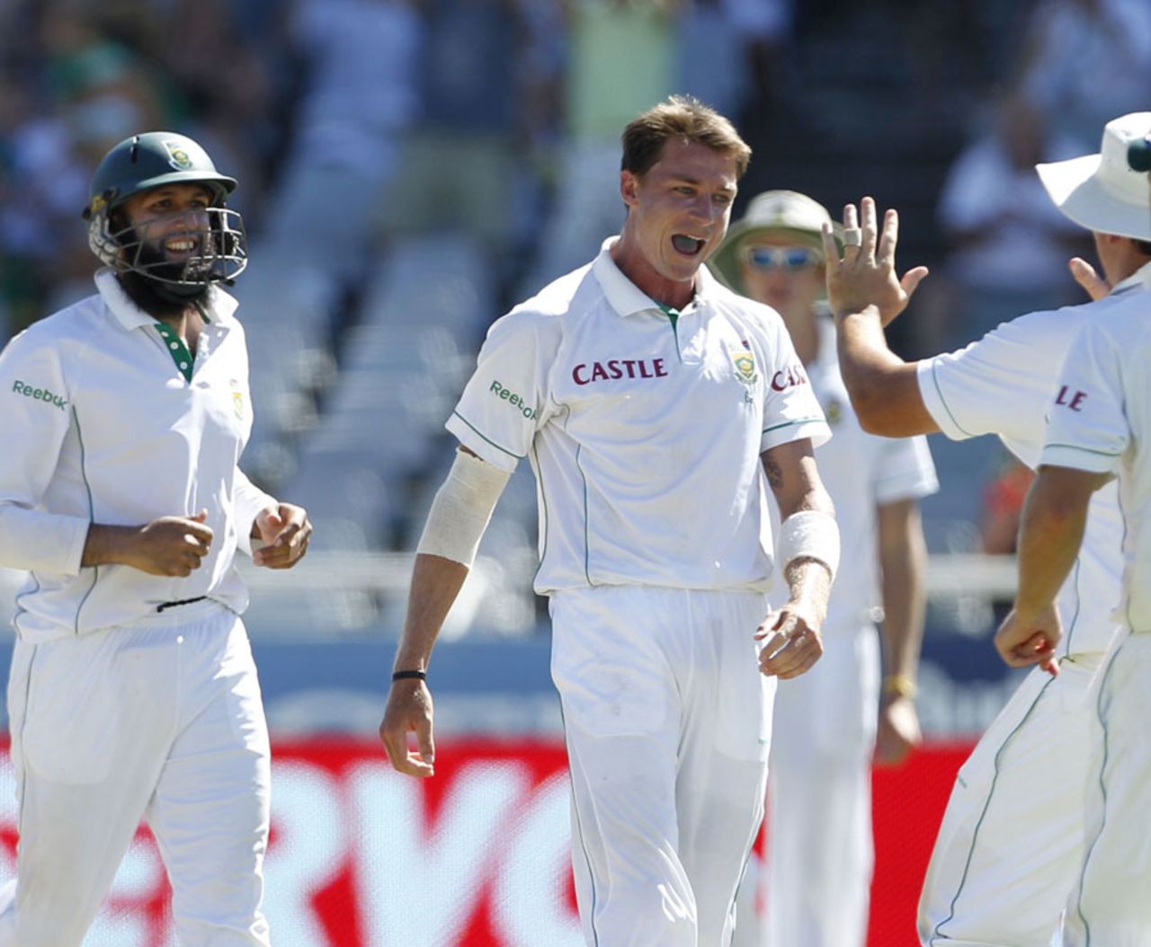 Dale Steyn celebrates the wicket of Gautam Gambhir, South Africa v India, 3rd Test, Cape Town, 5th day, January 6, 2011