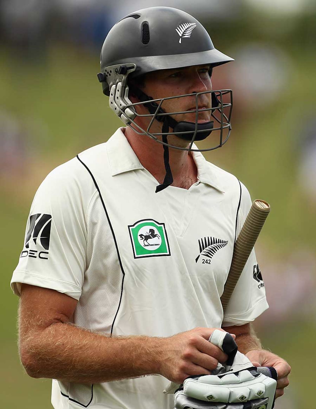 Tim McIntosh walks back after being dismissed, New Zealand v Pakistan, 1st Test, Hamilton, 1st day, January 7, 2011