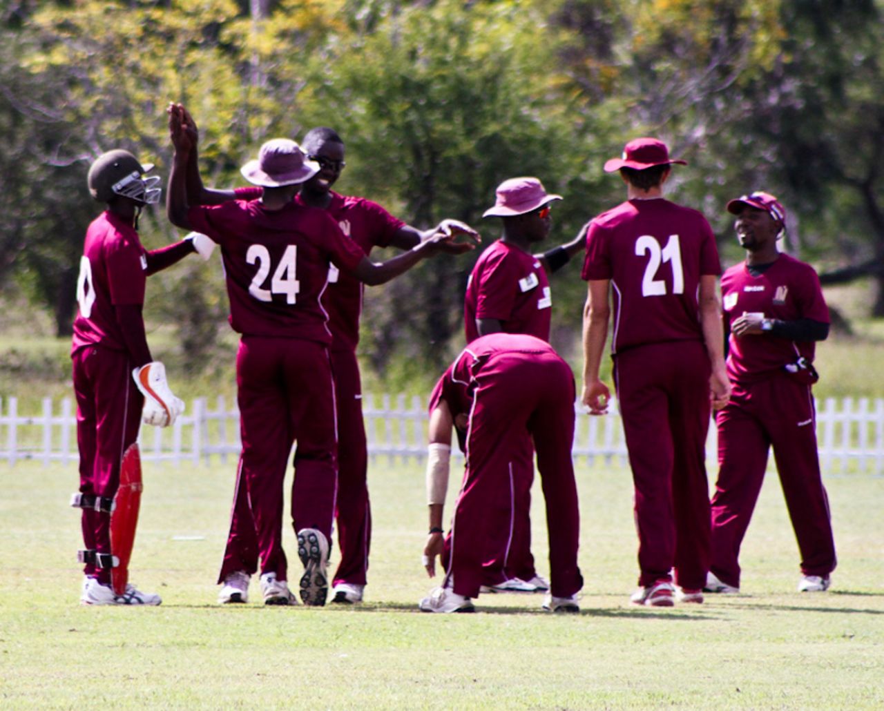 Southern Rocks celebrate a wicket the fall of a Matabeleland Tuskers wicket, Southern Rocks v Matabeleland Tuskers, MetBank Pro40 Championship, Masvingo, January 9, 2011