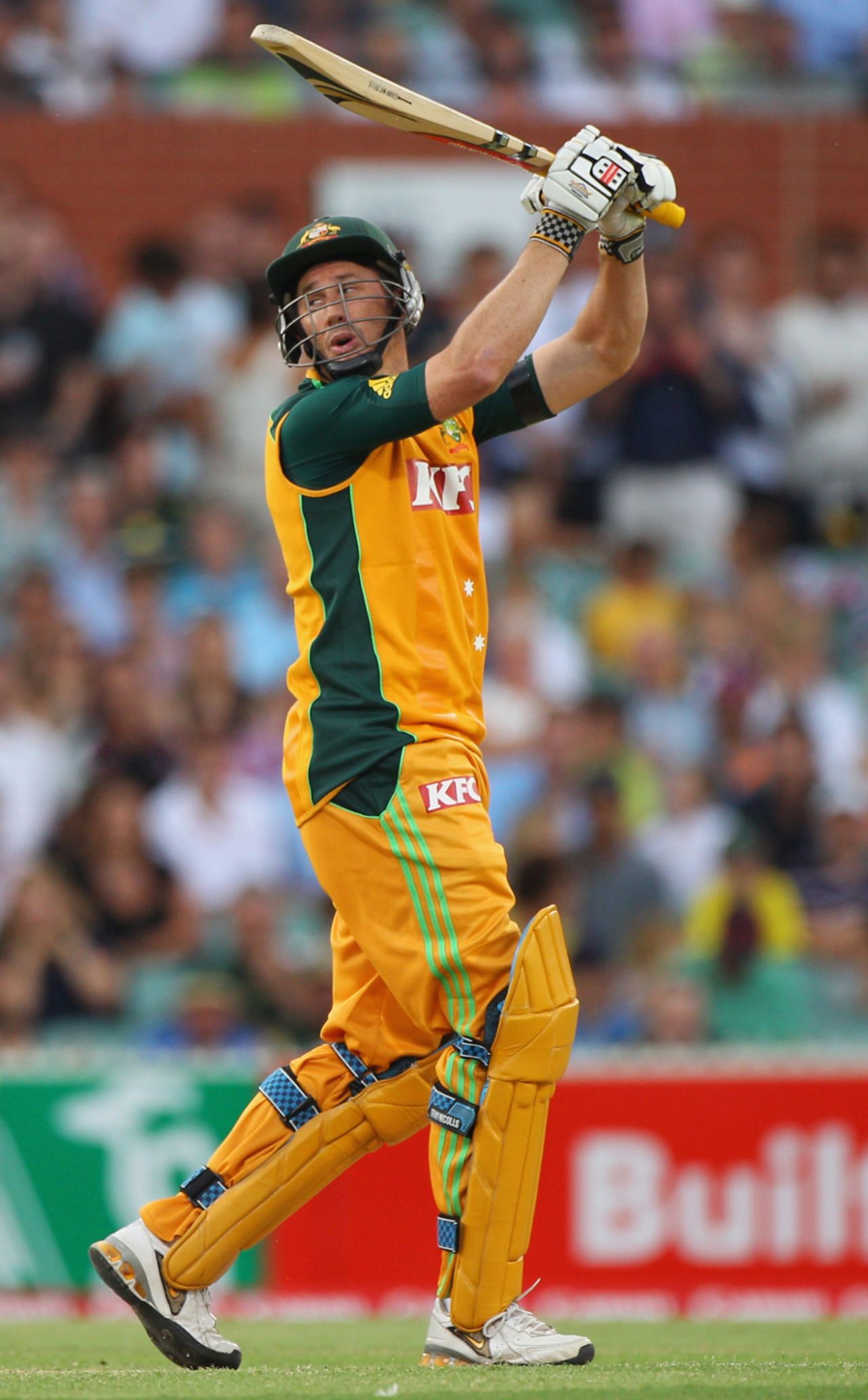 David Hussey added a promising 28 before he was bowled, Australia v England, 1st Twenty20, Adelaide, January 12, 2011