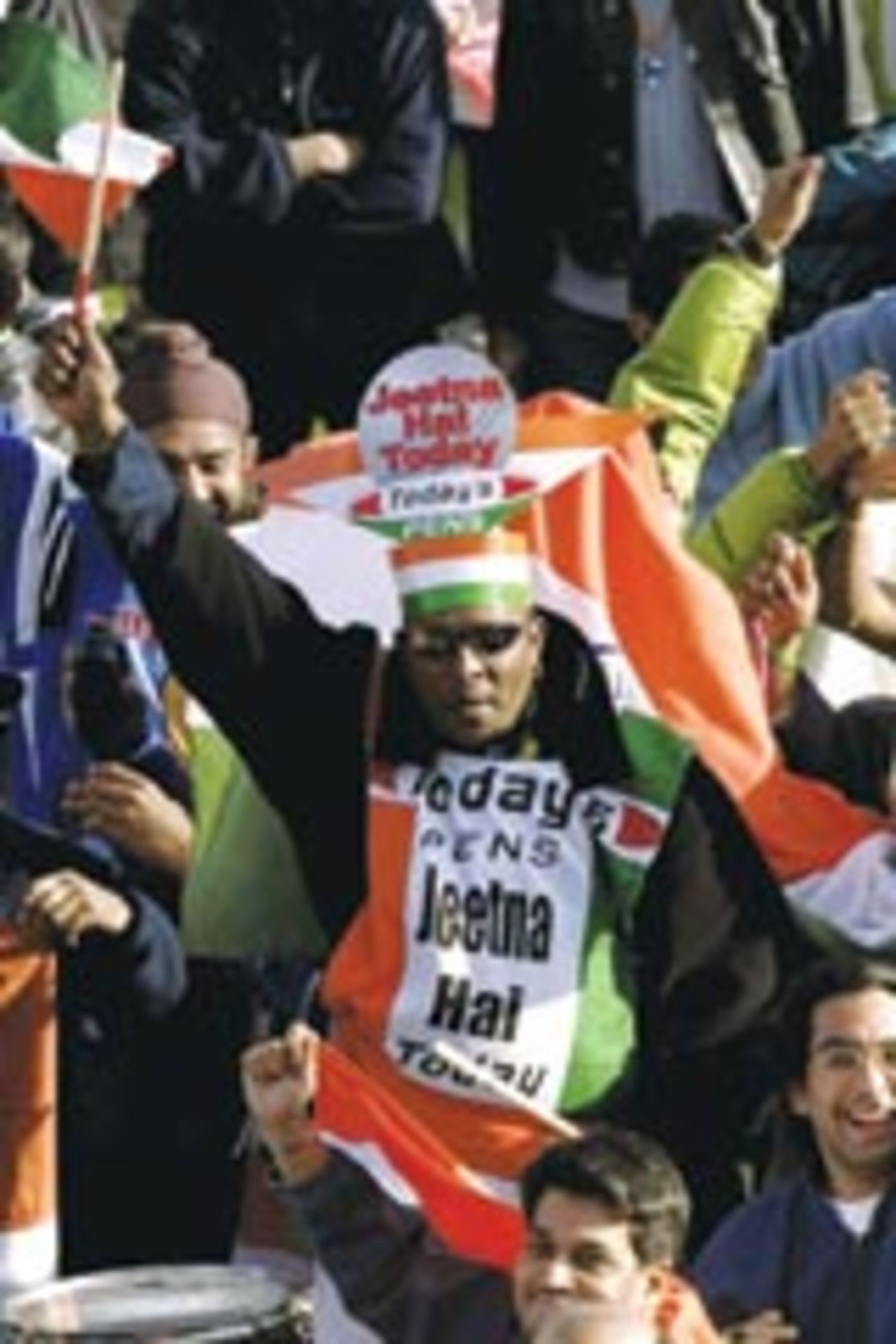 Sivamani, the percussionist, at the India-Pakistan match in the 1999 World Cup