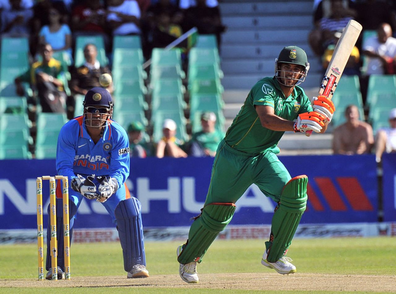 JP Duminy plays one to the leg side, South Africa v India, 1st ODI, Durban, January 12, 2011