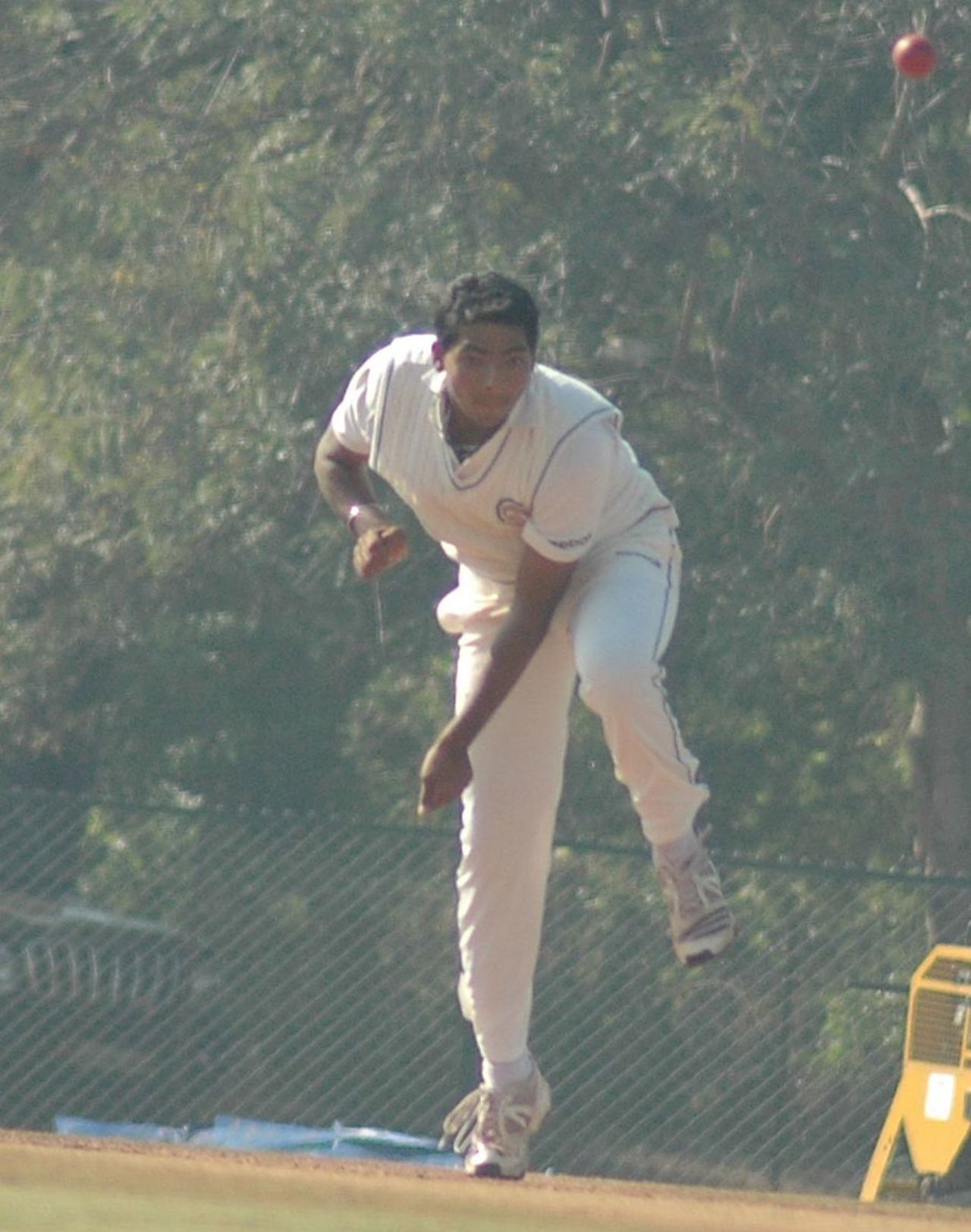 Bhargav Bhatt picked up five wickets but had to bowl 43 overs to get them, Baroda v Rajasthan, Ranji Trophy Final, Vadodara, January 12, 2011