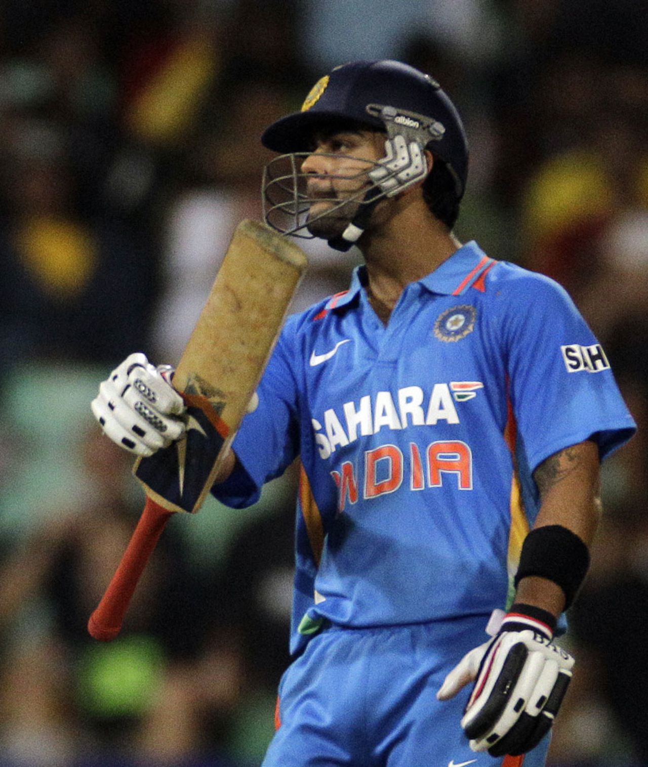 Virat Kohli made a hard-fought half-century, South Africa v India, 1st ODI, Durban, January 12, 2011