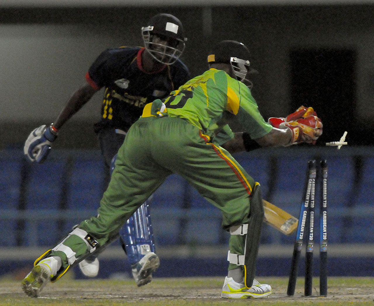 Miles Bascombe was run out for 36, Combined Colleges and Campus v Windward Islands, Antigua, Caribbean T20, Group A, January 10, 2011 