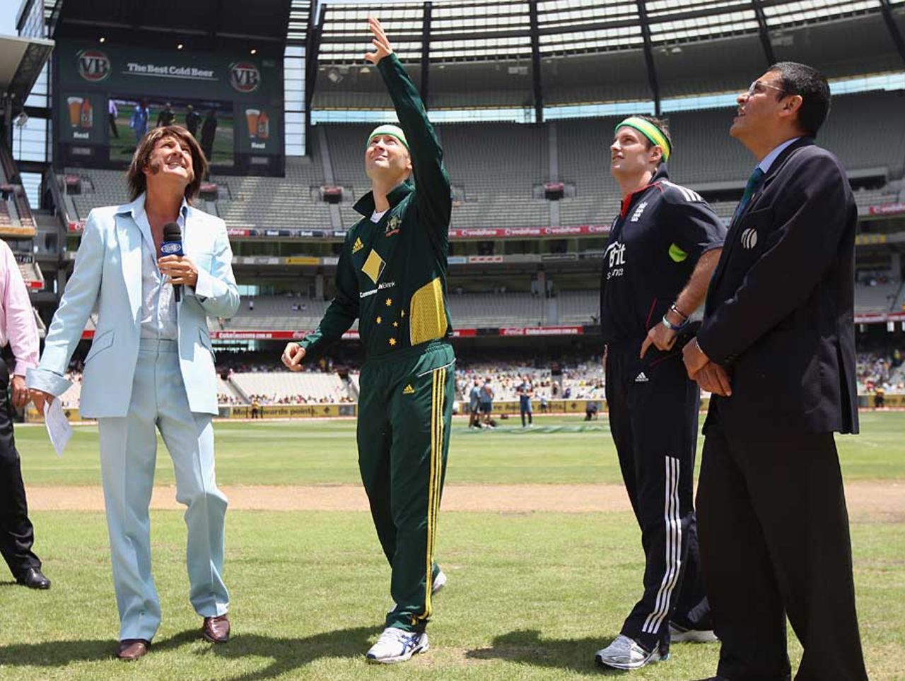 Retro: a 1970s Mark Nicholas watches over the toss in Melbourne, Australia v England, 1st ODI, Melbourne, January 16, 2011
