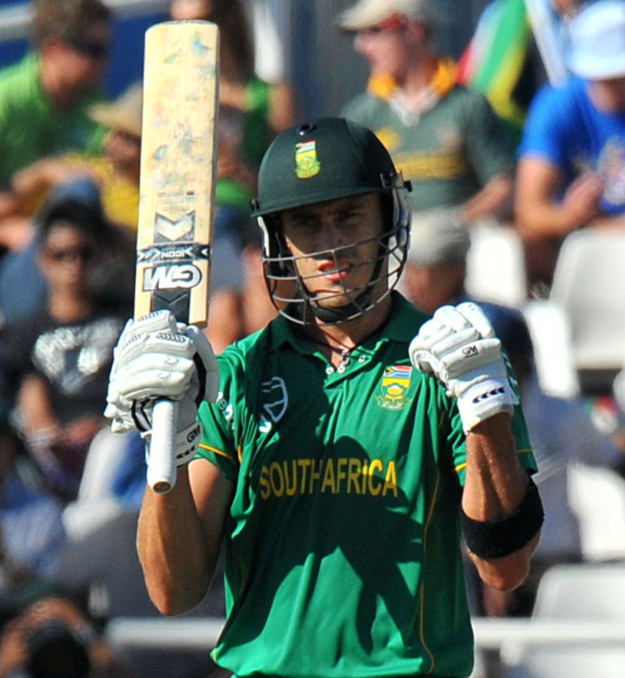 Faf du Plessis signals a half-century on debut, South Africa v India, 3rd ODI, Cape Town, January 18, 2011