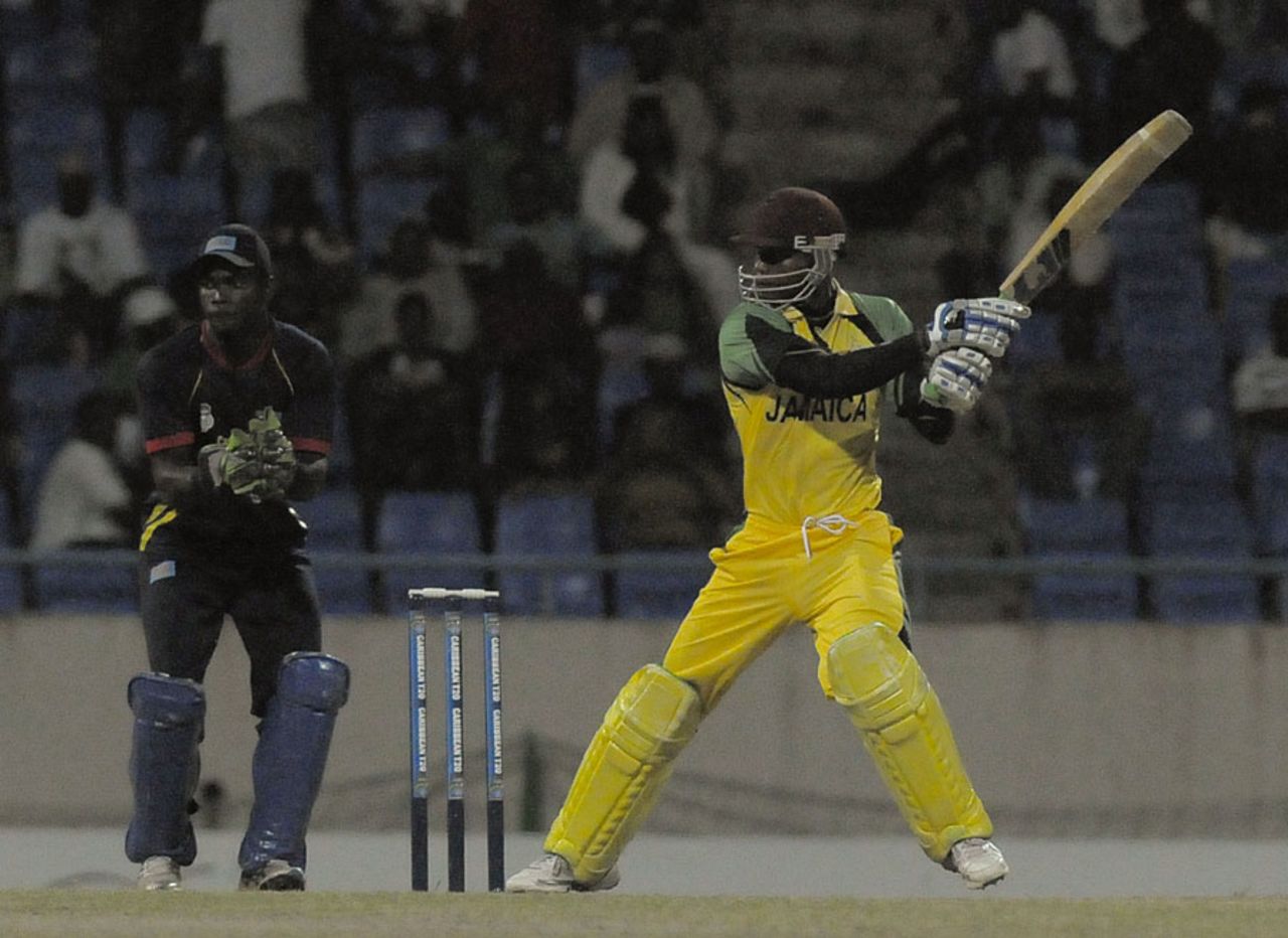 Marlon Samuels slammed 41 from 25 balls to set-up Jamaica's crushing win, Jamaica v Somerset, Antigua, Caribbean T20, January 18, 2011 