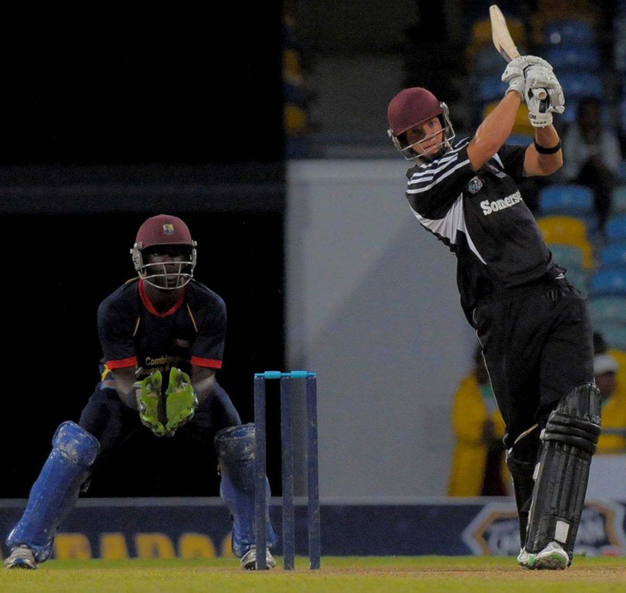 Craig Meschede scored a quick 26, Combined Campuses and Colleges v Somerset, Caribbean T20, Barbados, January 20, 2011