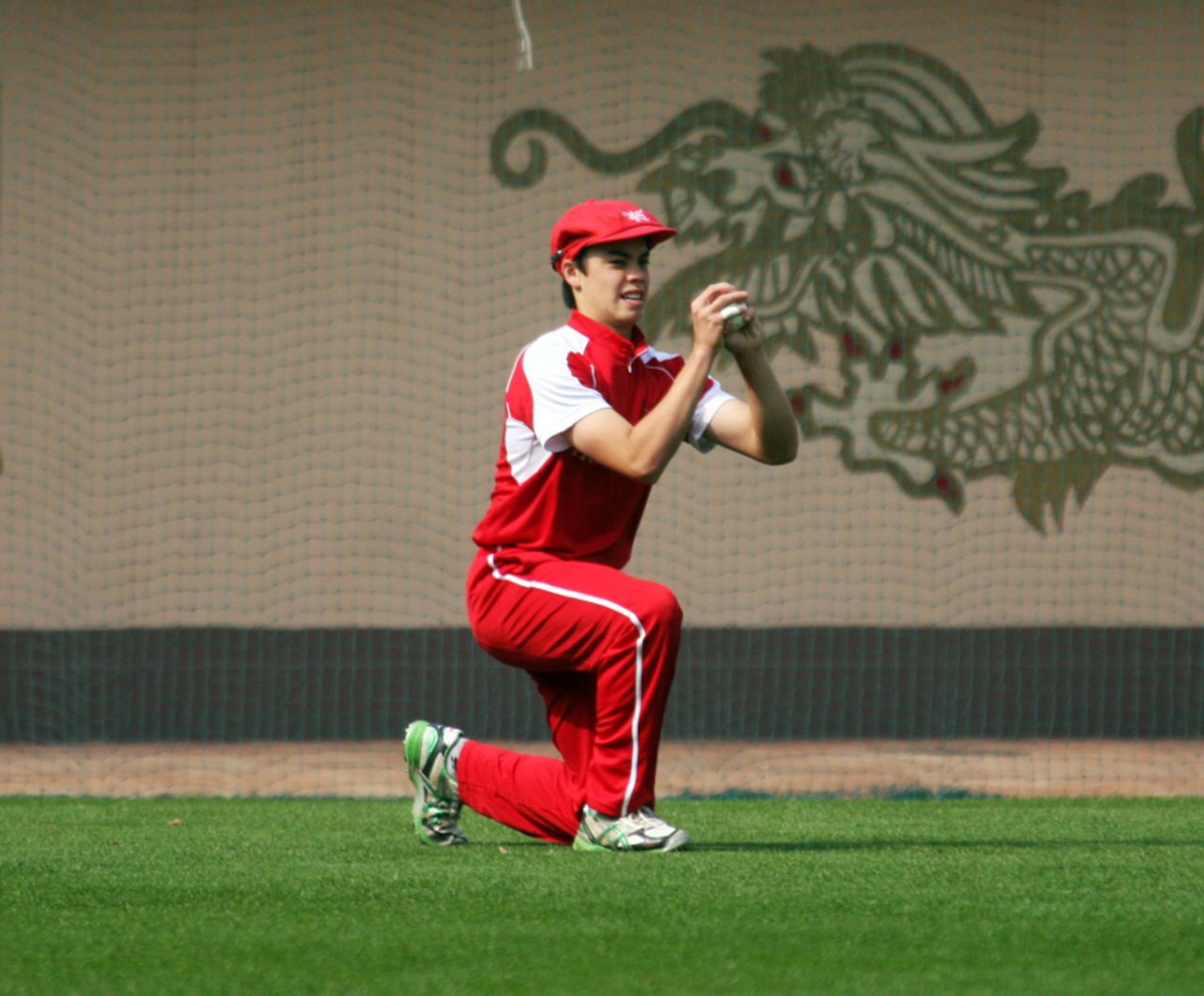 Mark Chapman held an easy catch to get rid of Zeeshan Siddiqui, Italy v Papua New Guinea, WCL Division 3, Wong Nai, January 23, 2011