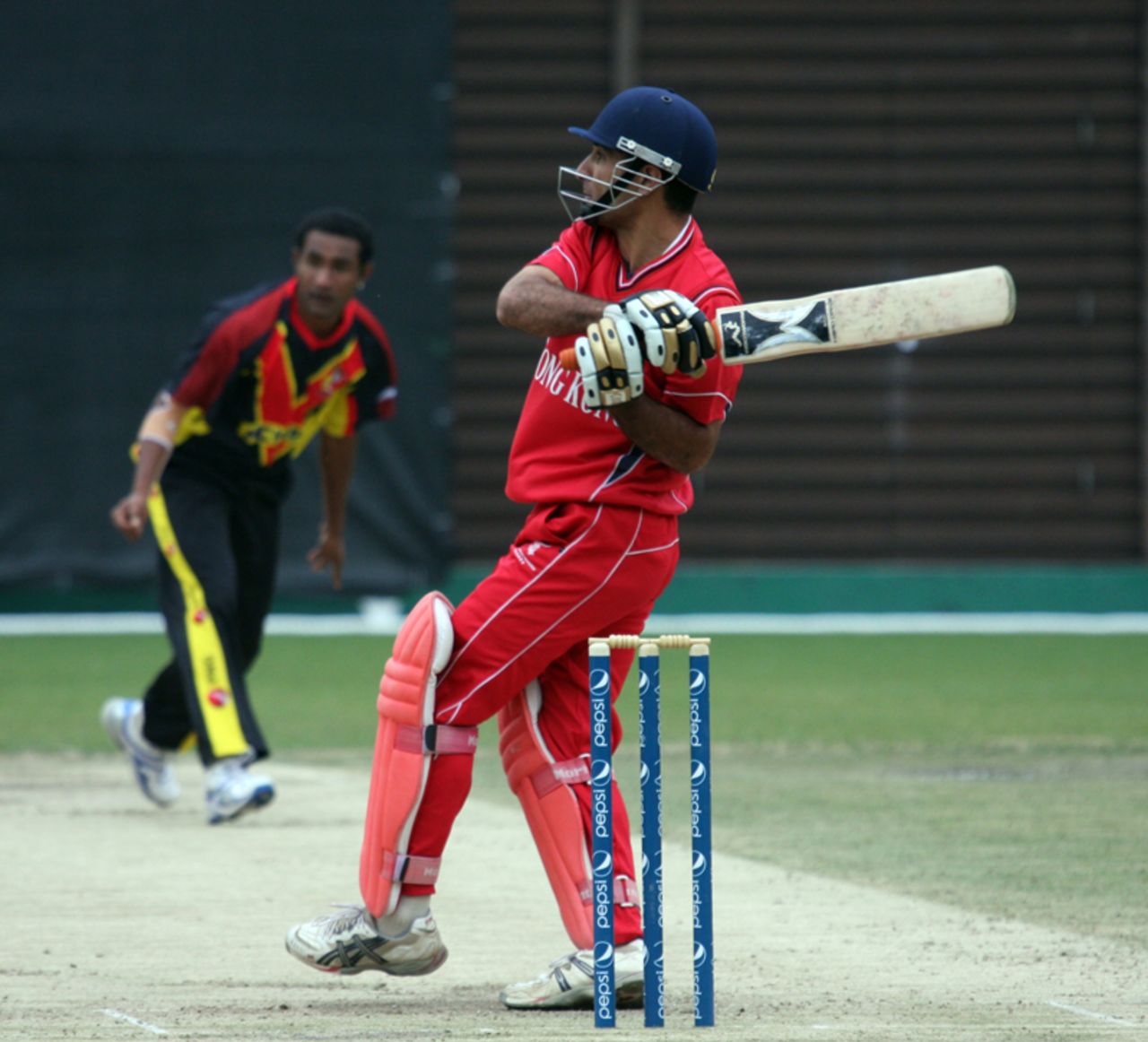 Khalid Hussain Butt top scored with 68 for Hong Kong against PNG in an ICC WCL Division 3 clash played at Hong Kong Cricket Club on 28th January 2011 