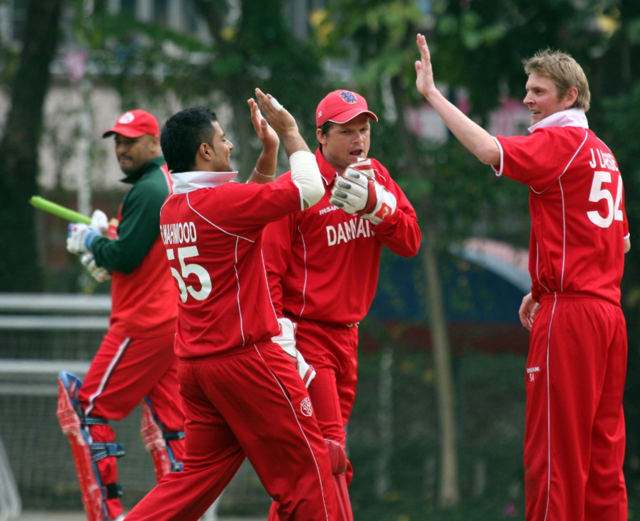 Jacob Larsen finished with 4 for 59, Denmark v Oman, WCL Division Three, Kowloon, January 28, 2011