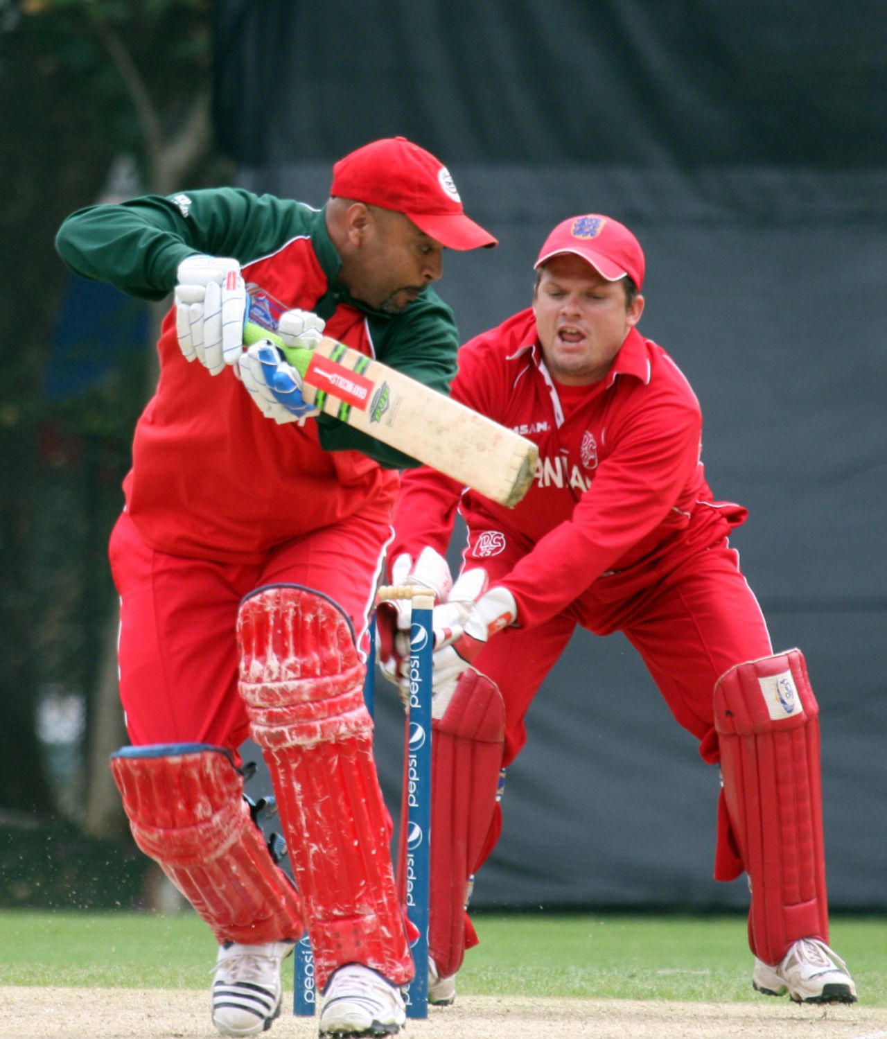 Al Said is well stumped by Freddie Klokker, Denmark v Oman, WCL Division Three, Kowloon, January 28, 2011