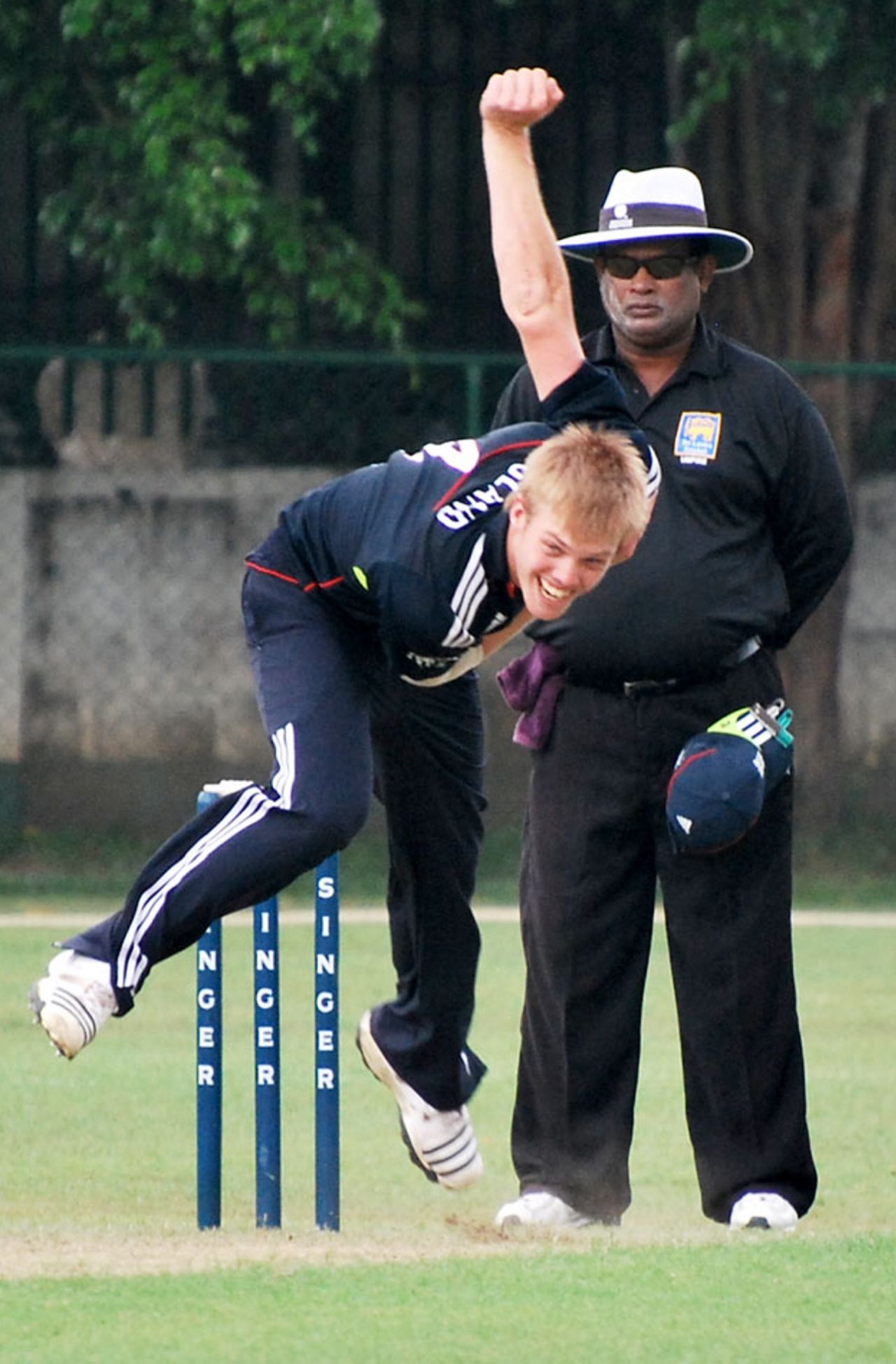 Matthew Dunn picked up two wickets against Sri Lanka Under-19, Sri Lanka Under-19 v England Under-19, 1st Youth ODI, January 28, 2011